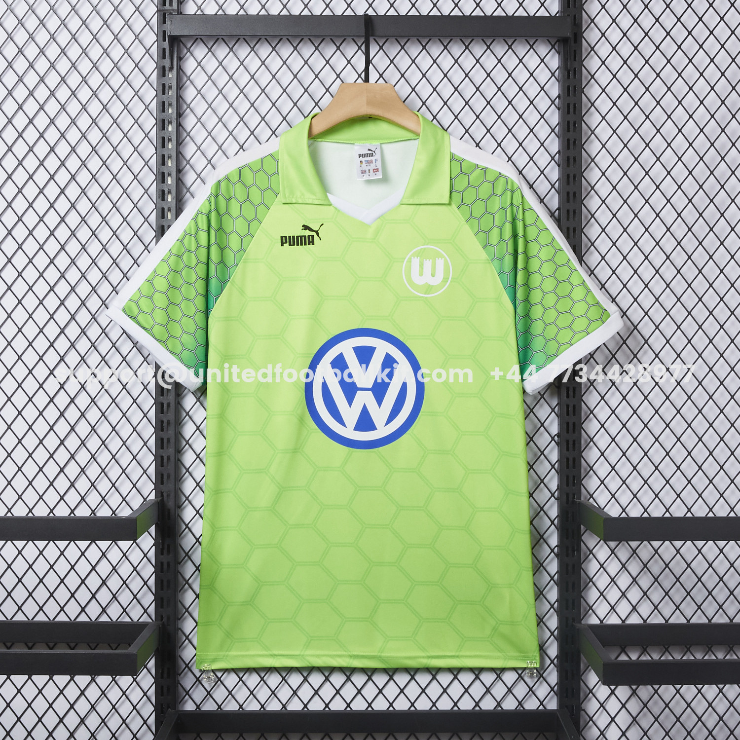 Unitedfootballkit.com | Retro Wolfsburg 1997-98 Home Jersey -Customize Name, Number and Patch | Worldwide Shipping