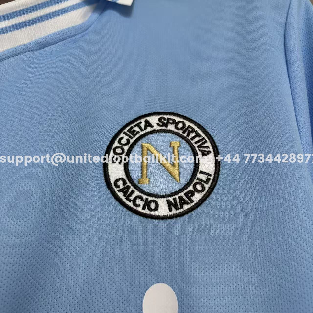 Unitedfootballkit.com | Retro Napoli 1987-88 Home 2 Blue Jersey -Customize Name, Number and Patch | Worldwide Shipping