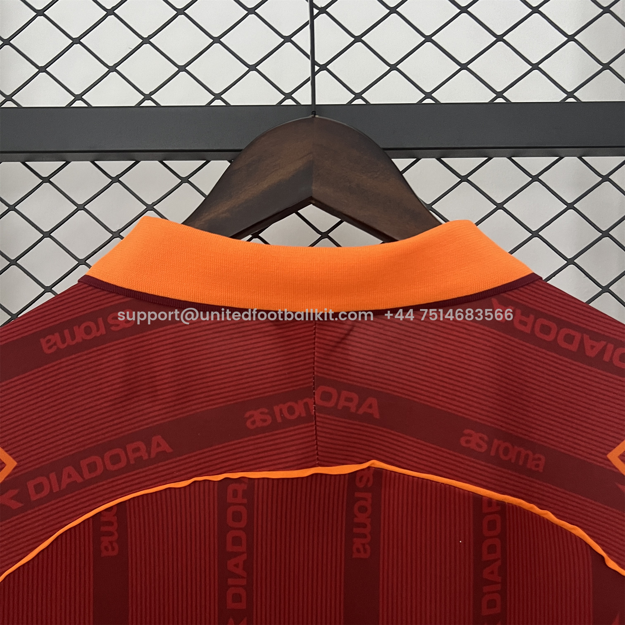 Unitedfootballkit.com | Retro Roma 1999-00 Home Jersey -Customize Name, Number and Patch | Worldwide Shipping