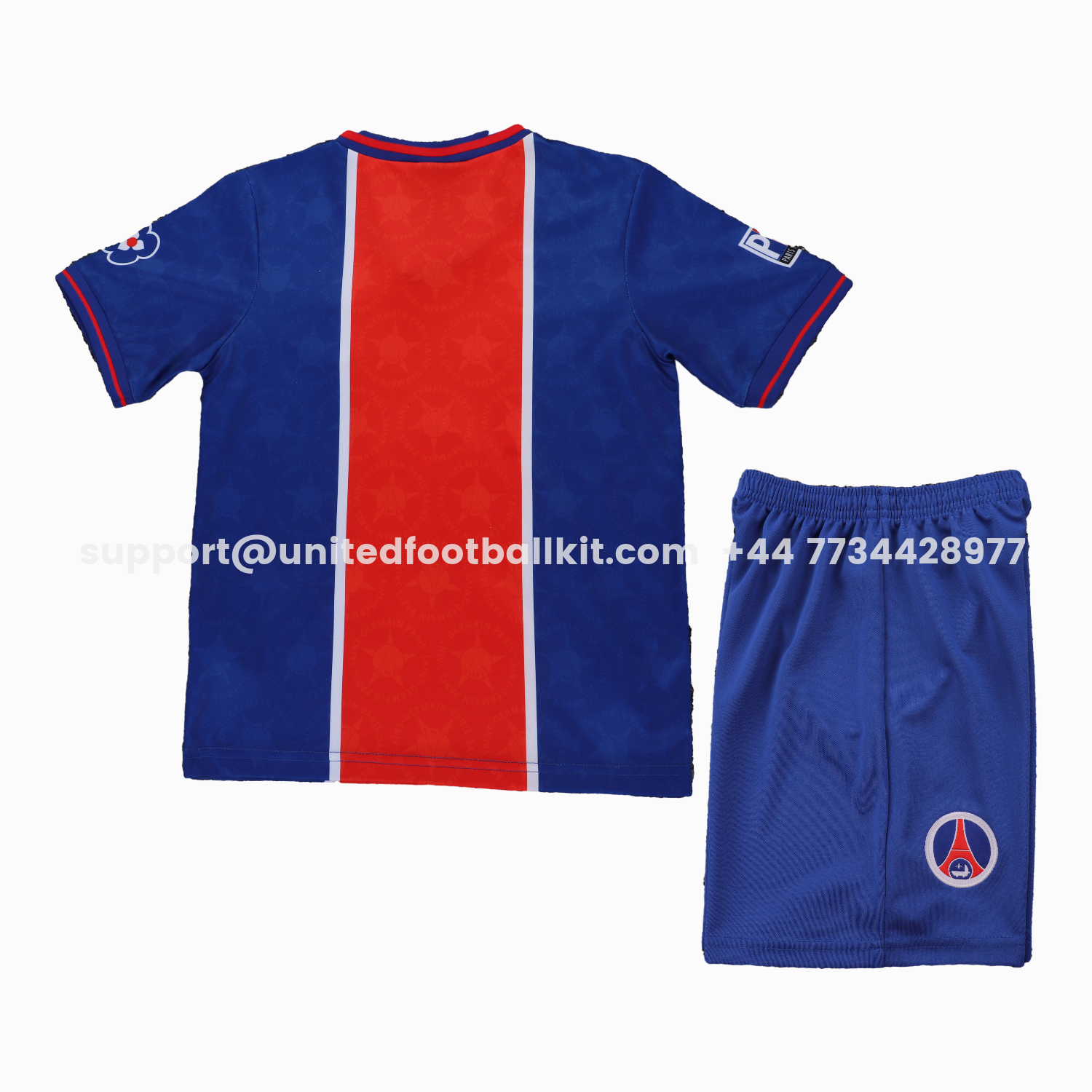 Unitedfootballkit.com | Retro Paris Saint-Germain PSG 1995-96 Home Kids Kit -Customize Name, Number and Patch | Worldwide Shipping