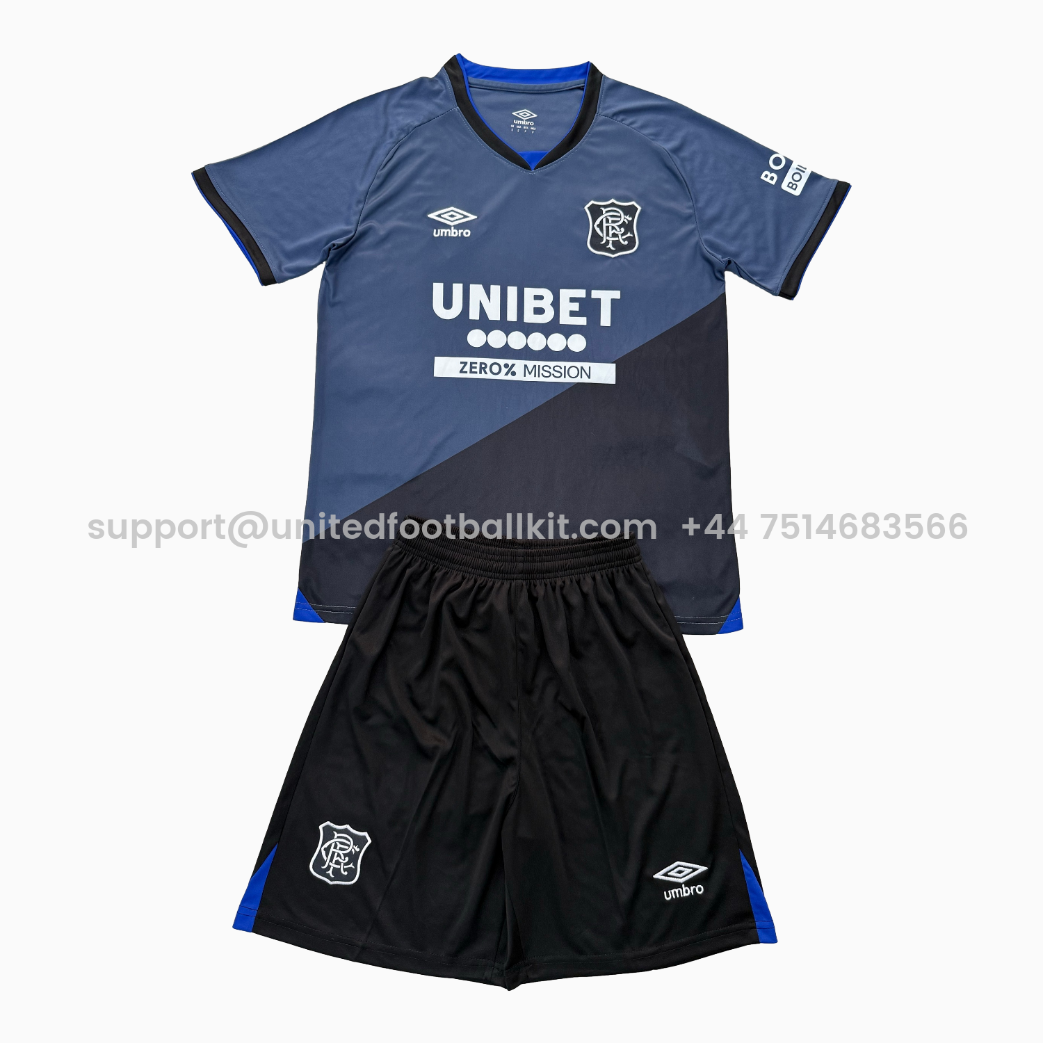 Unitedfootballkit.com | Glasgow Rangers 25-26 Third Men's Adult Jersey Set - Fans Version -Customize Name, Number and Patch | Worldwide Shipping