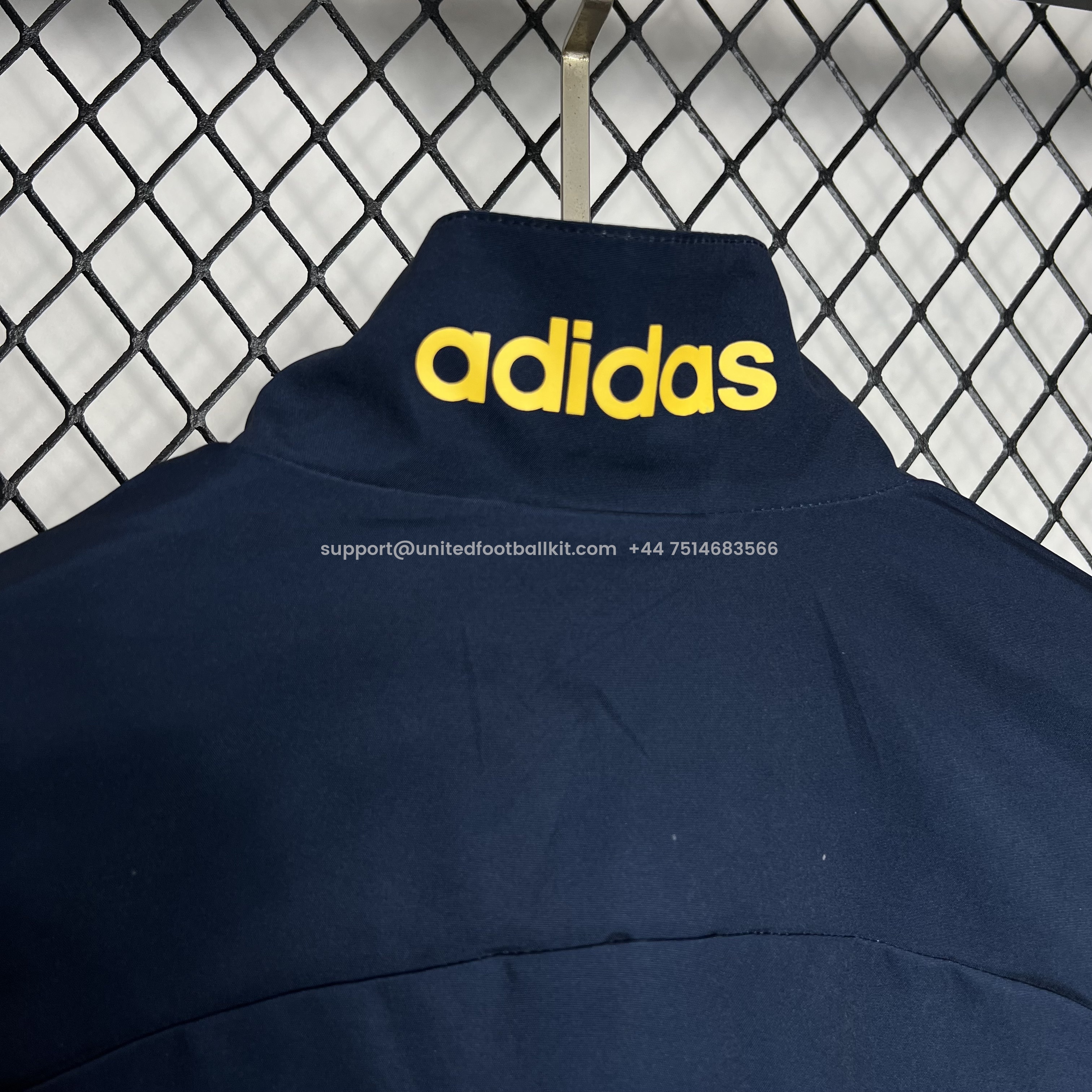 Unitedfootballkit.com | Spain 2024 Retro Style Player Windbreaker Jacket - Deep Blue -Customize Name, Number and Patch | Worldwide Shipping