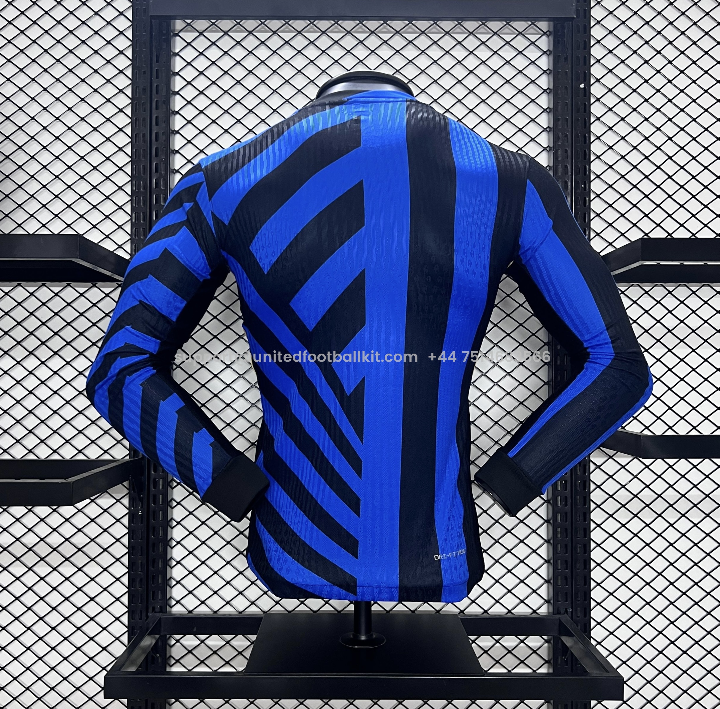 Unitedfootballkit.com | Inter Milan 24-25 Home Long Sleeve Jersey - Player Version -Customize Name, Number and Patch | Worldwide Shipping