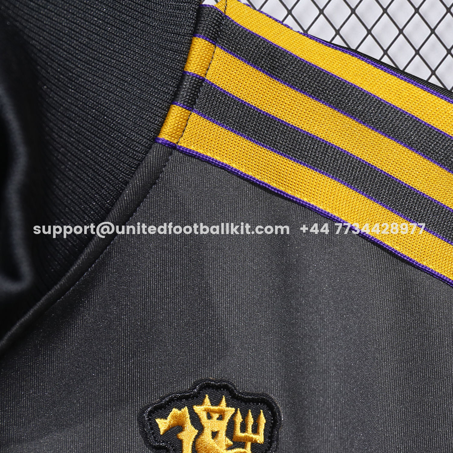 Unitedfootballkit.com | Manchester United 25-26 Pure Color Training Set - Black Top and Black Pants -Customize Name, Number and Patch | Worldwide Shipping