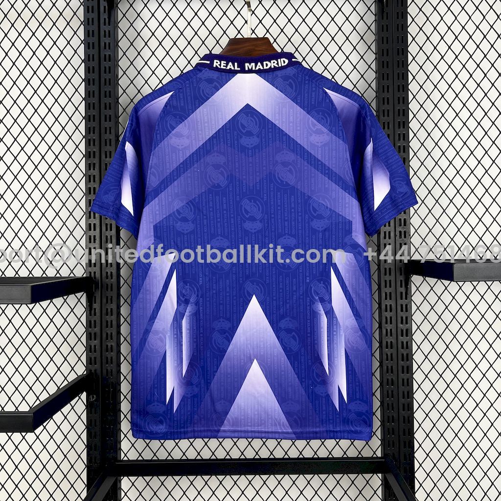 Unitedfootballkit.com | Retro Real Madrid 96-97 Away Jersey -Customize Name, Number and Patch | Worldwide Shipping