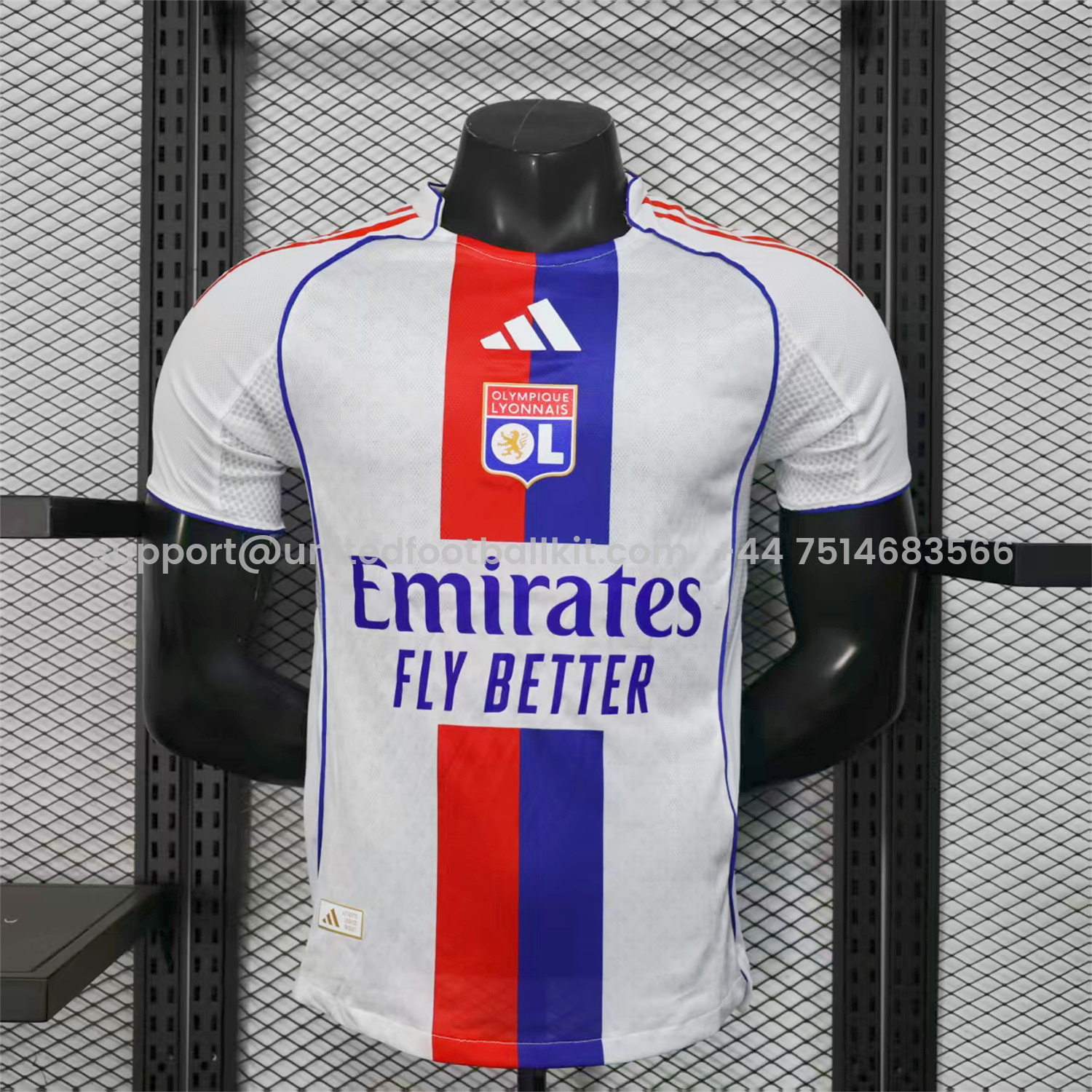 Unitedfootballkit.com | Olympique Lyonnais Lyon 25-26 Home White Jersey - Player Version -Customize Name, Number and Patch | Worldwide Shipping