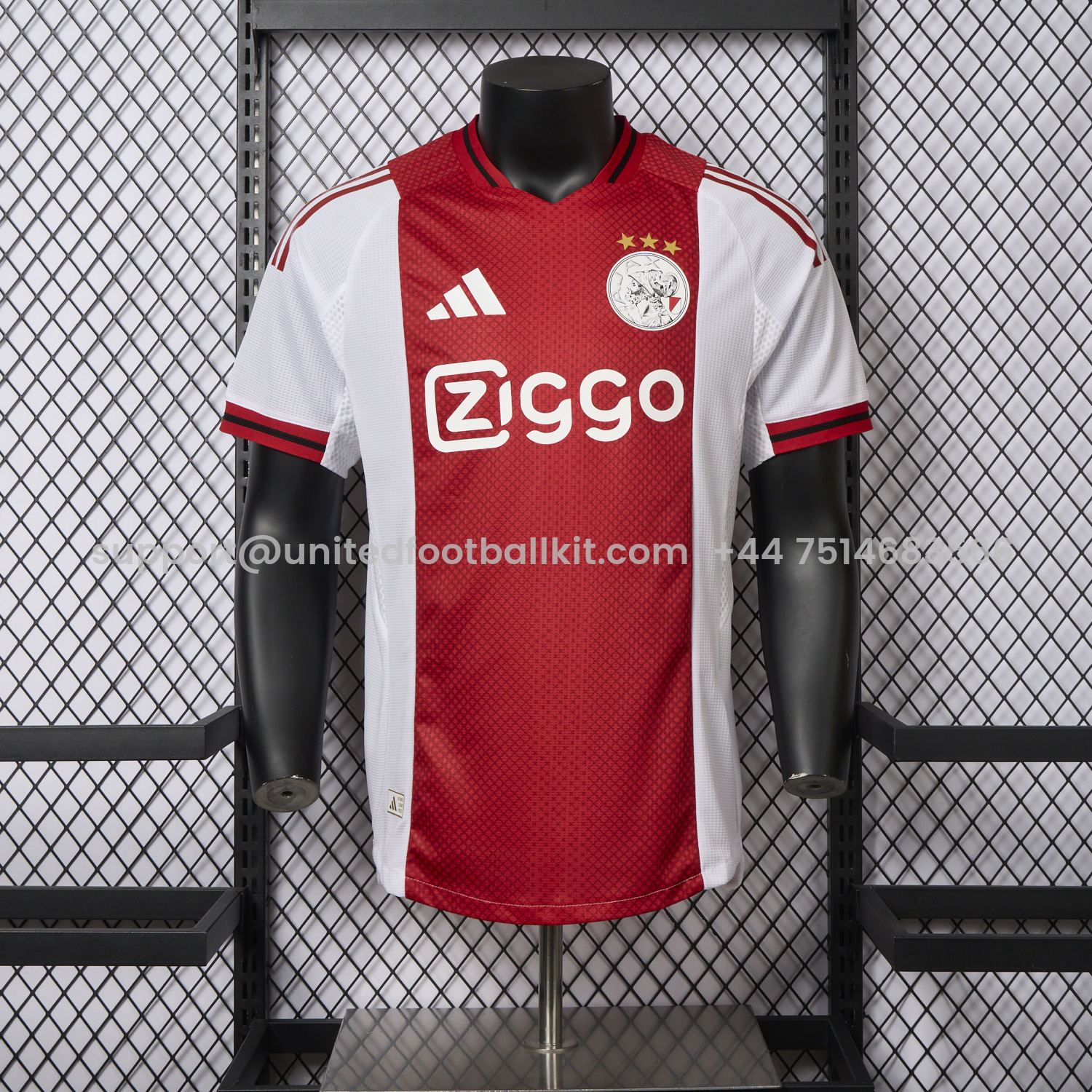 Unitedfootballkit.com | Ajax 25-26 Home Jersey - Player Version -Customize Name, Number and Patch | Worldwide Shipping