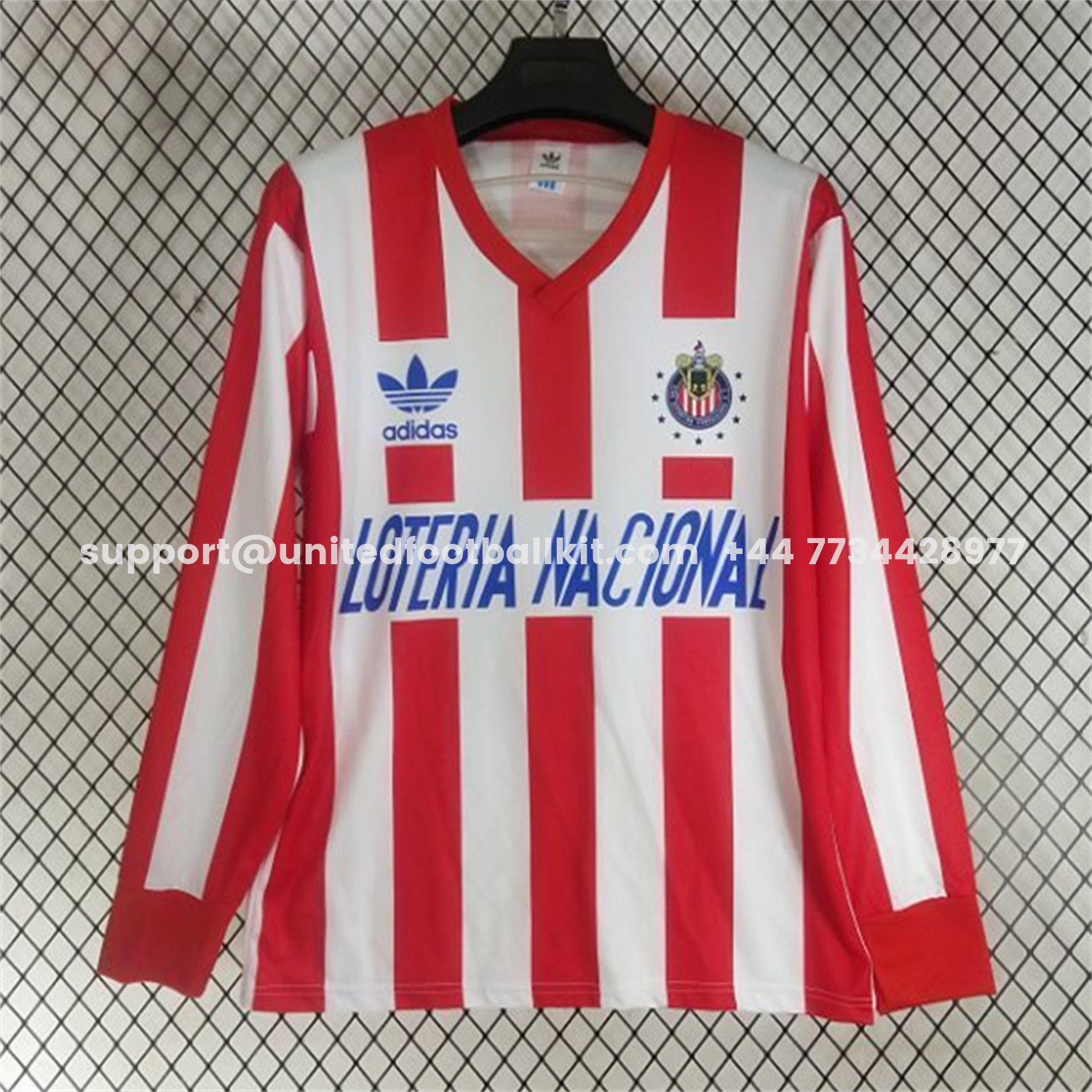 Unitedfootballkit.com | Retro Chivas de Guadalajara 1991-92 Home Long Sleeves Jersey -Customize Name, Number and Patch | Worldwide Shipping
