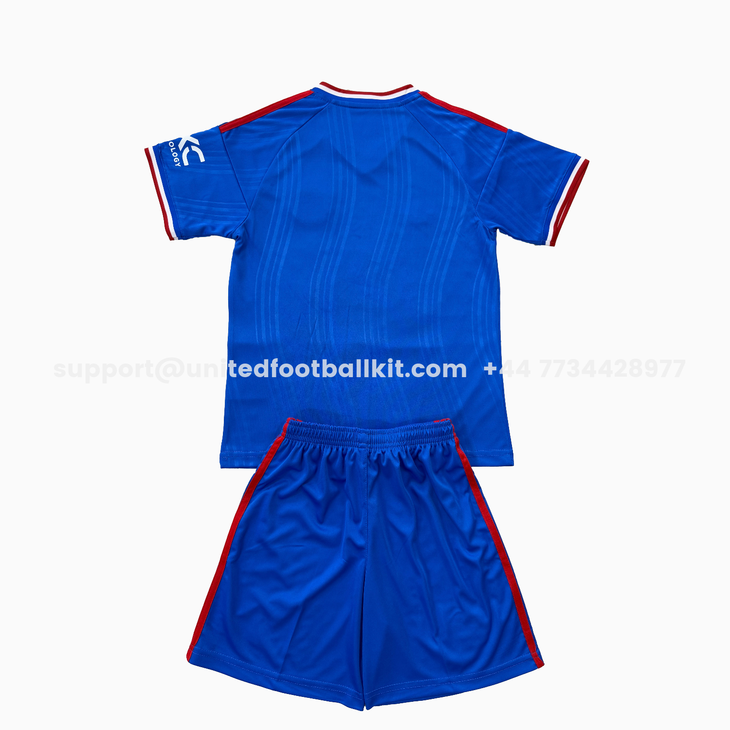 Unitedfootballkit.com | Manchester United 26-27 Snapdragon Blue Special Kids Kit -Customize Name, Number and Patch | Worldwide Shipping