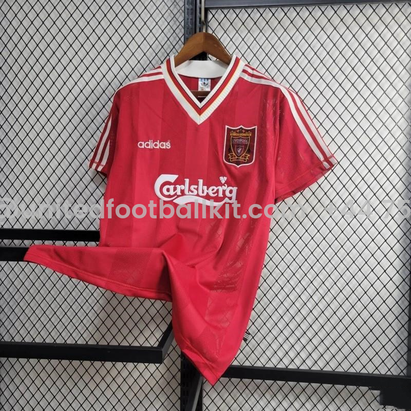 Unitedfootballkit.com | Retro Liver.pool 1995-96 Home Stadium Jersey -Customize Name, Number and Patch | Worldwide Shipping