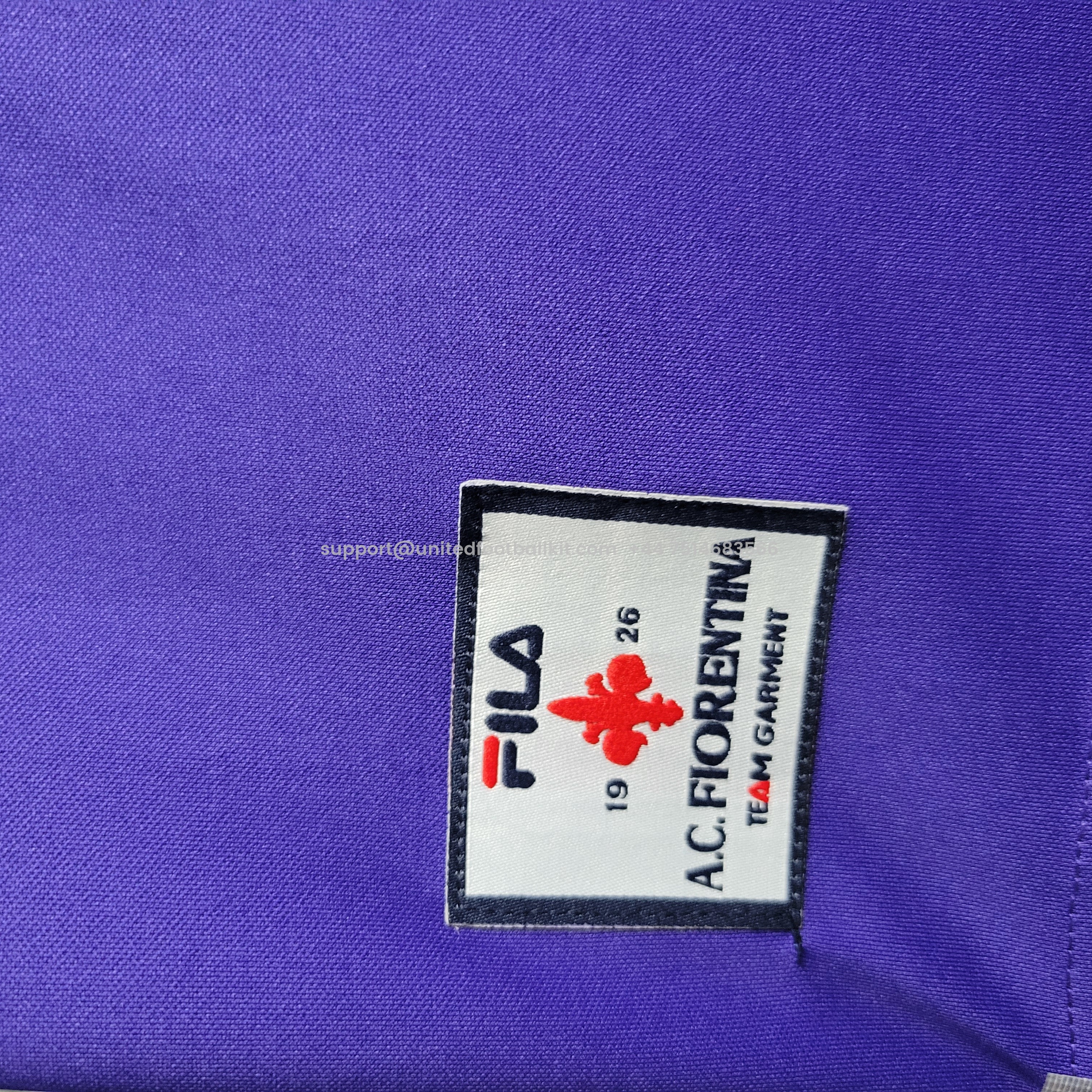 Unitedfootballkit.com | Retro Fiorentina 1998-99 Home Stadium Jersey -Customize Name, Number and Patch | Worldwide Shipping
