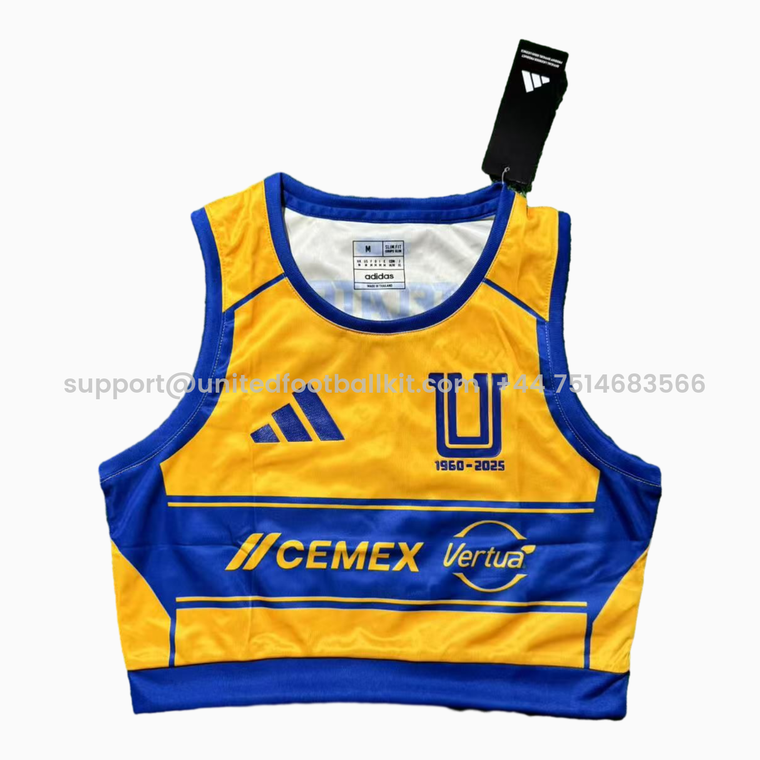Unitedfootballkit.com | Women's Tigres UANL 25-26 Home Yoga Vest -Customize Name, Number and Patch | Worldwide Shipping