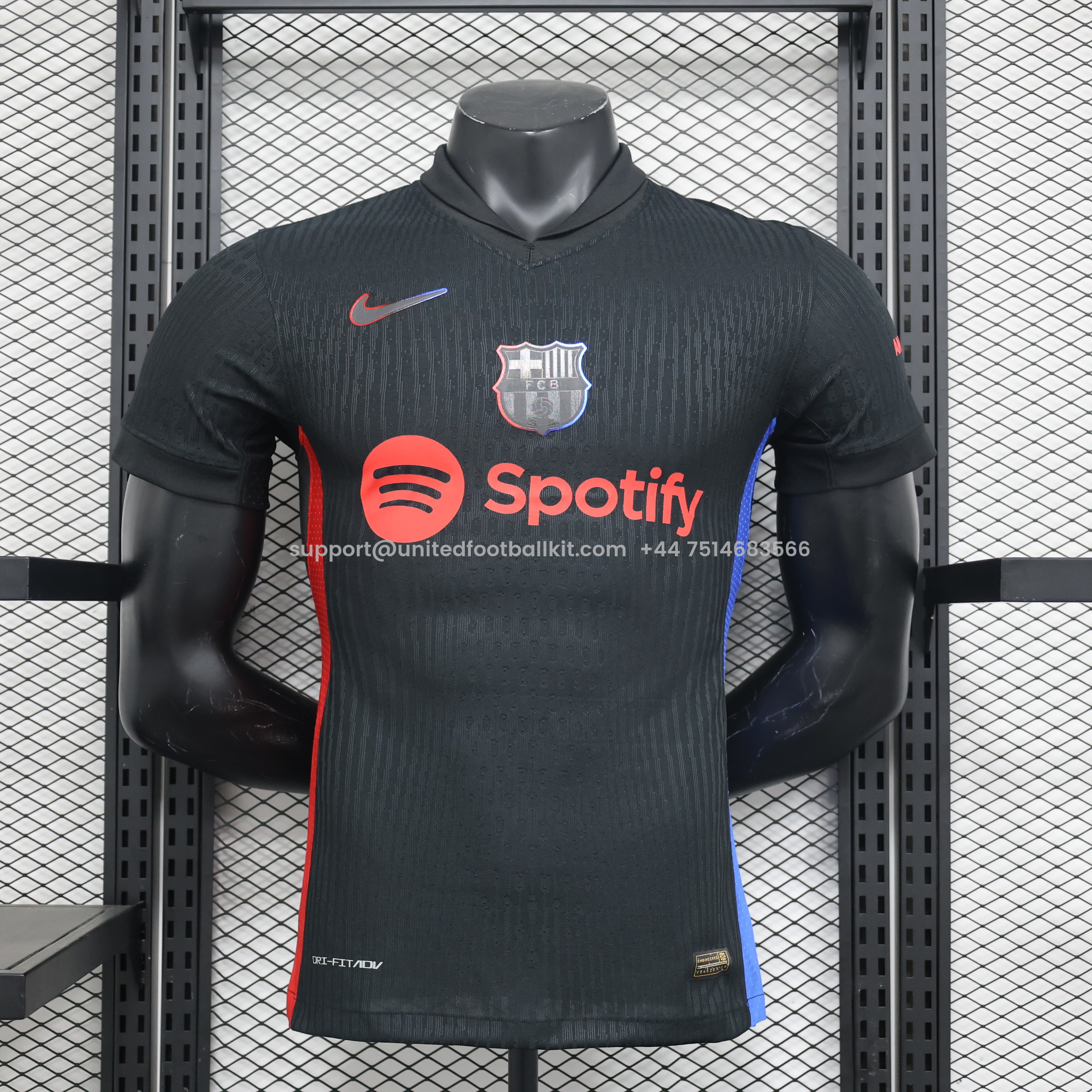 Unitedfootballkit.com | Barcelona 24-25 Away Jersey - Player Version -Customize Name, Number and Patch | Worldwide Shipping