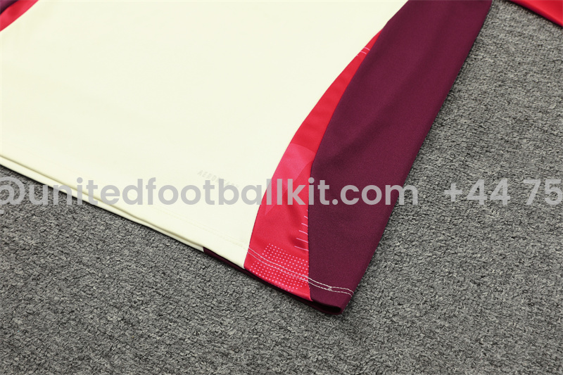 Unitedfootballkit.com | Bayern Munich 24-25 Long Sleeve Training Set - White & Red -Customize Name, Number and Patch | Worldwide Shipping