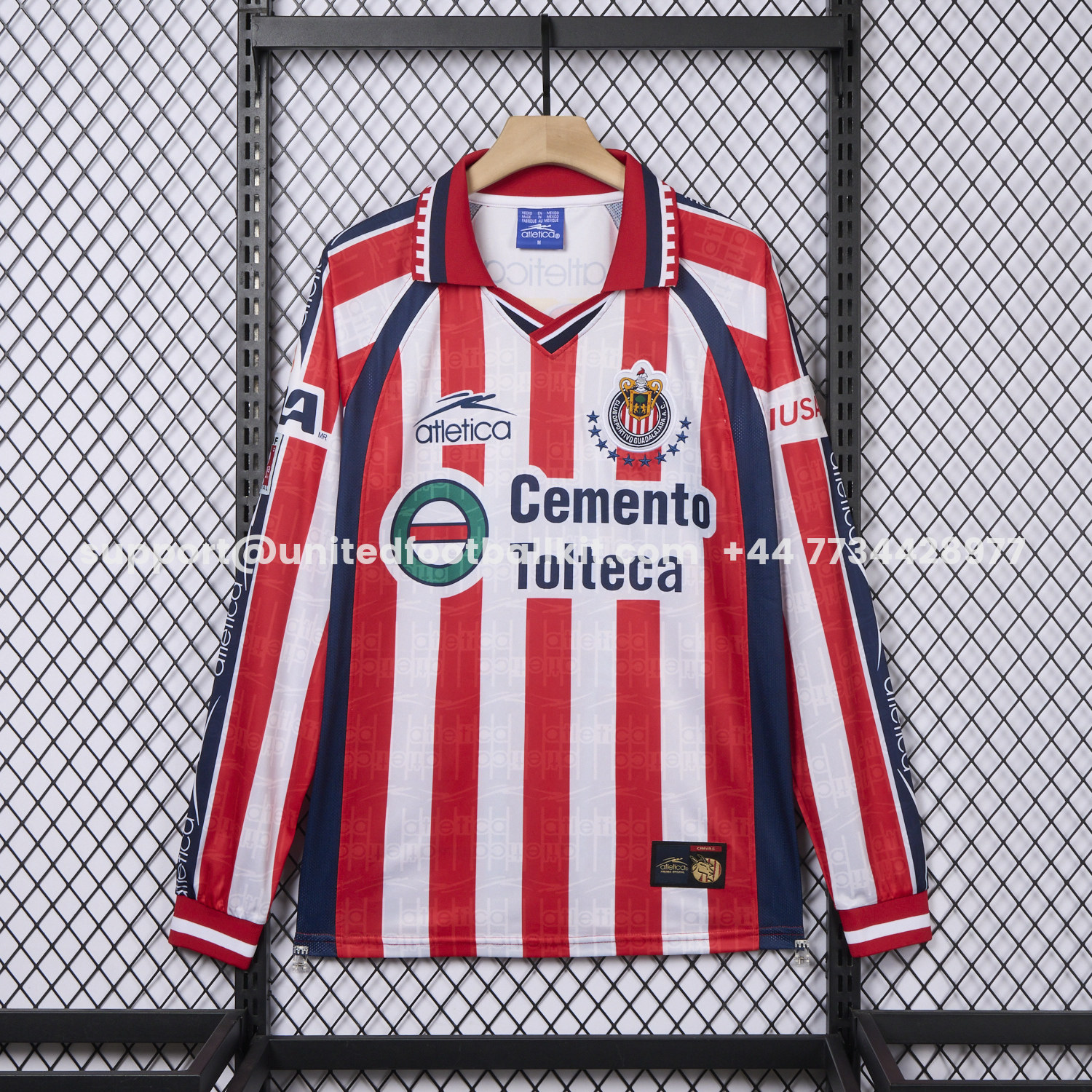 Unitedfootballkit.com | Retro Chivas de Guadalajara 1999-00 Home Long Sleeves Jersey -Customize Name, Number and Patch | Worldwide Shipping