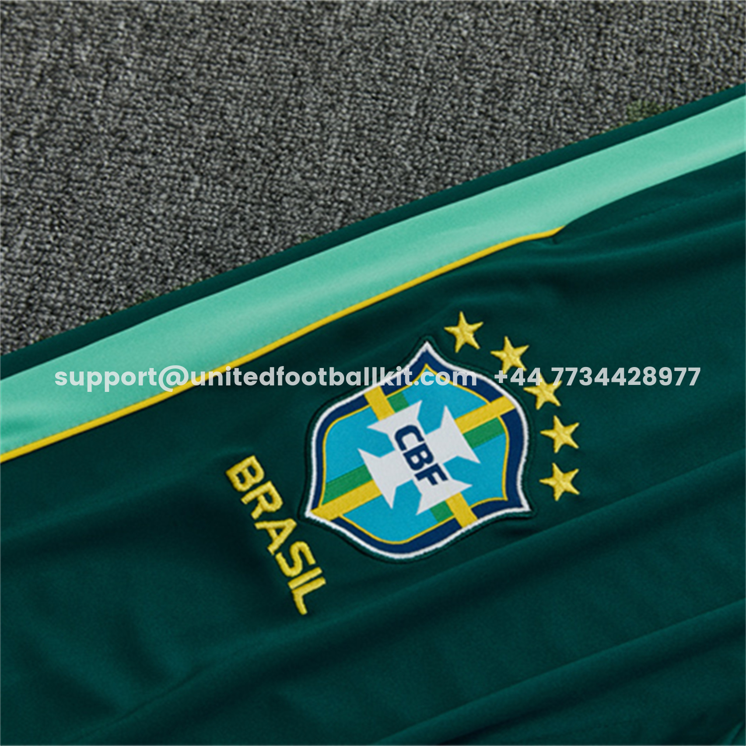 Unitedfootballkit.com | Brazil 2026 Long Sleeve Training Set - Sky Blue Top & Dark Green Pants -Customize Name, Number and Patch | Worldwide Shipping