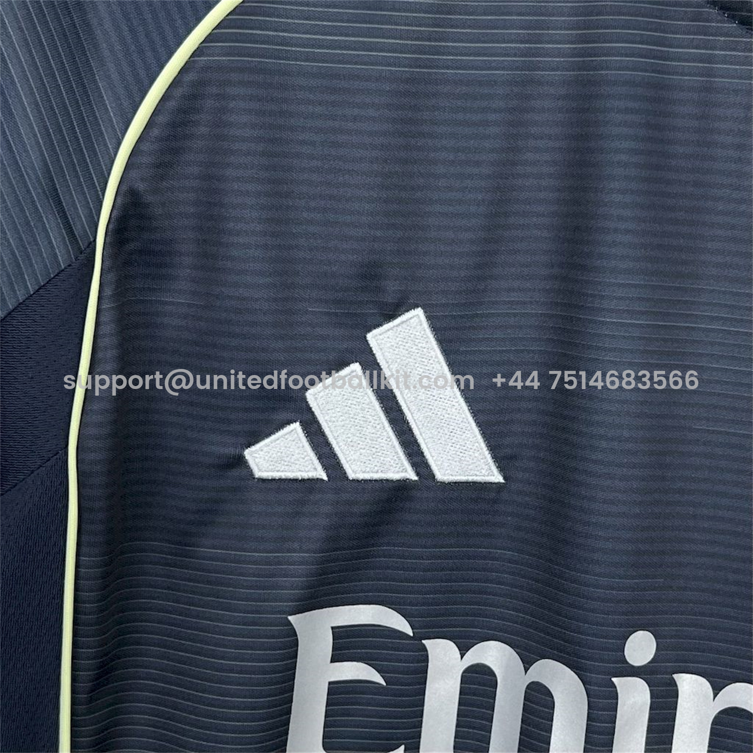 Unitedfootballkit.com | Real Madrid 25-26 Away Long Sleeves Jersey - Fans Version -Customize Name, Number and Patch | Worldwide Shipping