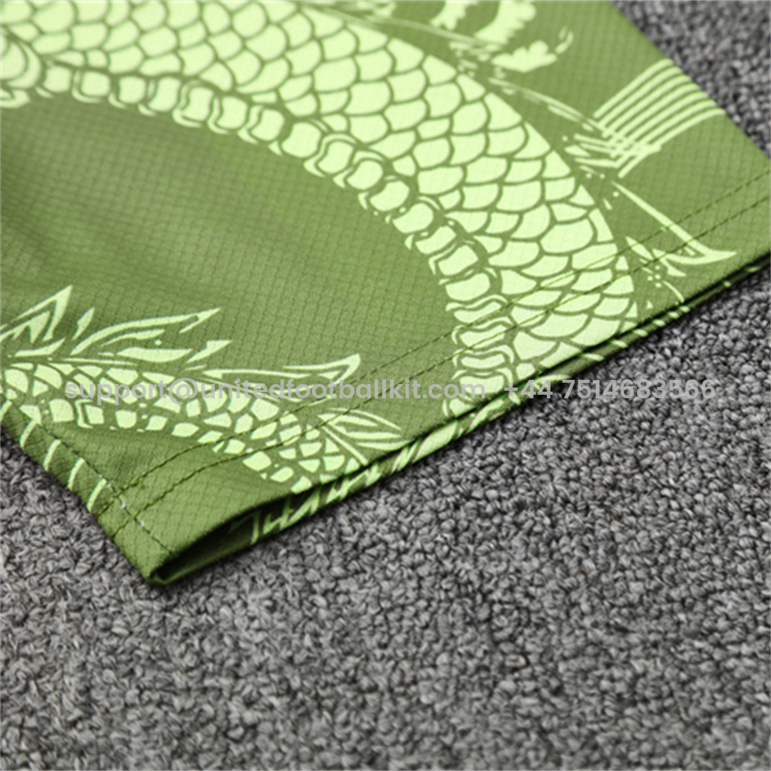 Unitedfootballkit.com | Real Madrid 25-26 Kid Short-Sleeve Training Set - Green Black Top & Black Shorts -Customize Name, Number and Patch | Worldwide Shipping