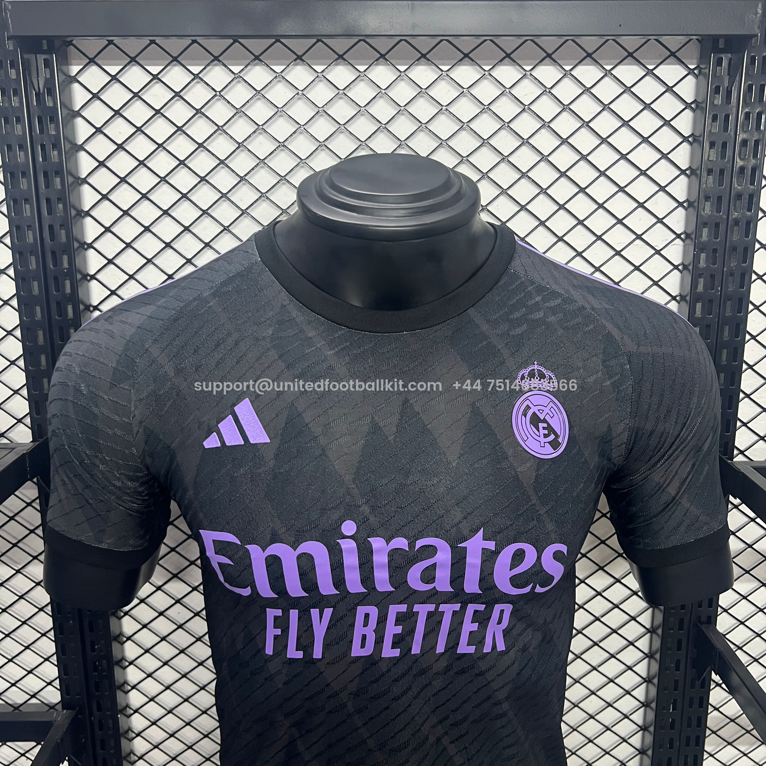 Unitedfootballkit.com | Real Madrid 24-25 Black Special Edition Jersey - Player Version -Customize Name, Number and Patch | Worldwide Shipping