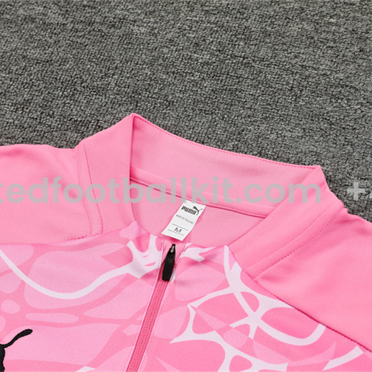 Unitedfootballkit.com | Manchester City 24-25 Kids Long Sleeve Training Set - Pink -Customize Name, Number and Patch | Worldwide Shipping