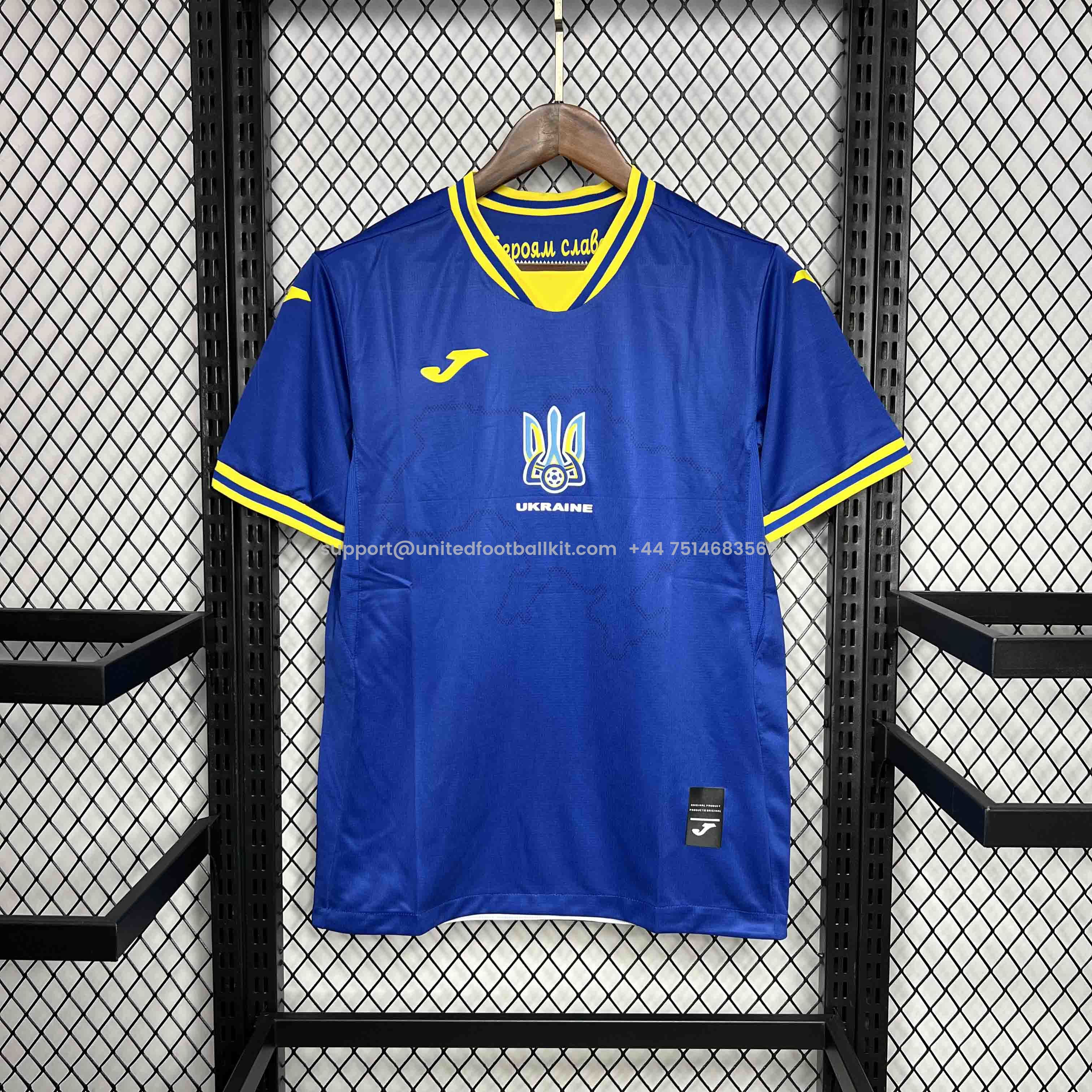 Unitedfootballkit.com | Ukraine 2024 Away Jersey - Fans Version -Customize Name, Number and Patch | Worldwide Shipping