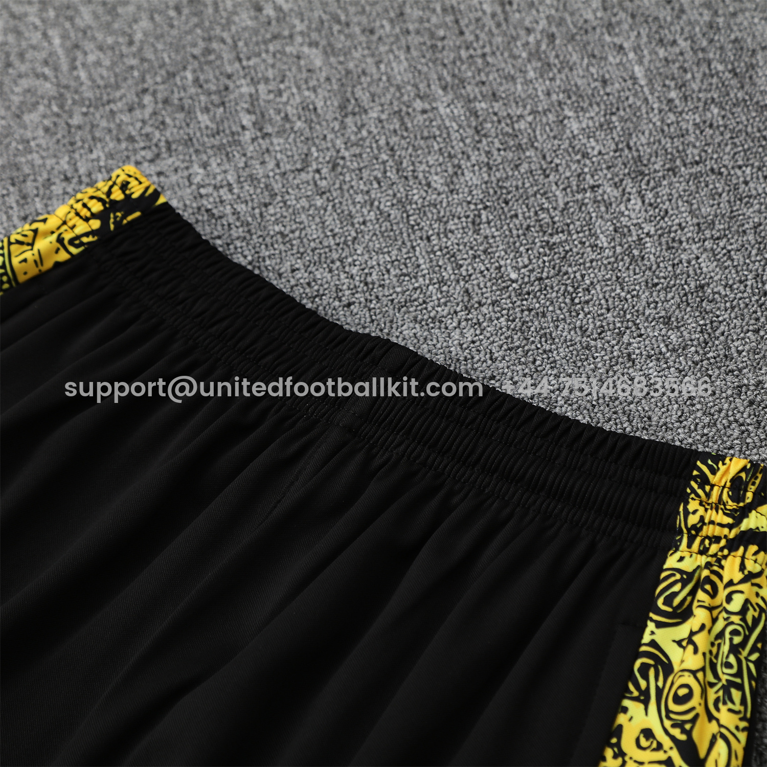 Unitedfootballkit.com | Brazil 25-26 Yellow Jesus Statue Vest Training Set - Yellow Vest & Black Shorts -Customize Name, Number and Patch | Worldwide Shipping