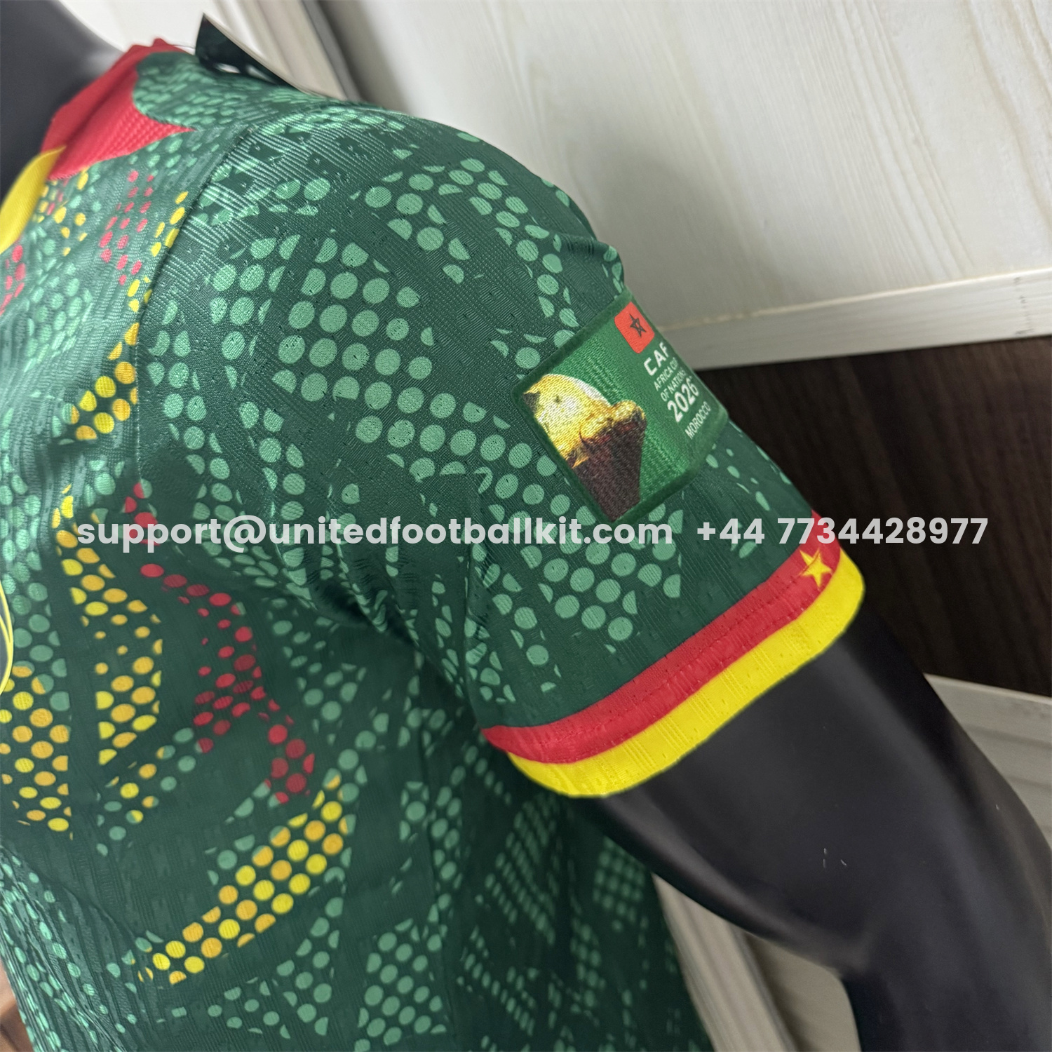 Unitedfootballkit.com | Cameroon 2026 Home Green Jersey - Player Version -Customize Name, Number and Patch | Worldwide Shipping