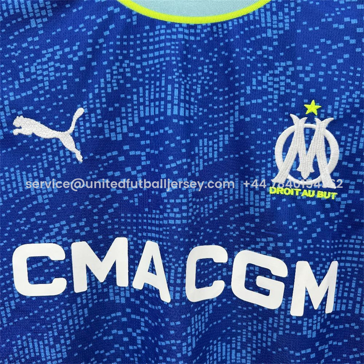 foot-Marseille 25-26 Third Blue Jersey - Fans Version