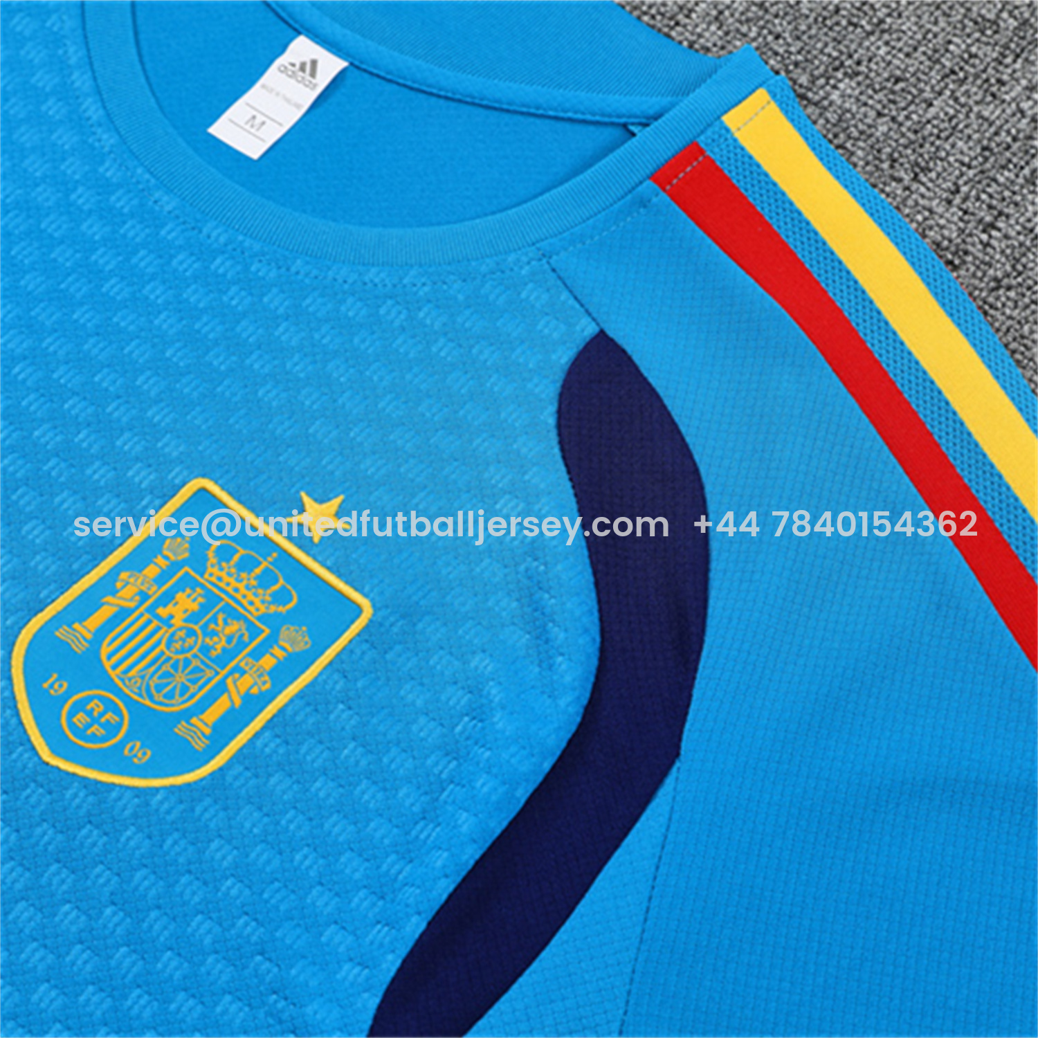 foot-Spain 2026 Kids Short-Sleeve Training Set - Lake Blue Top & Shorts