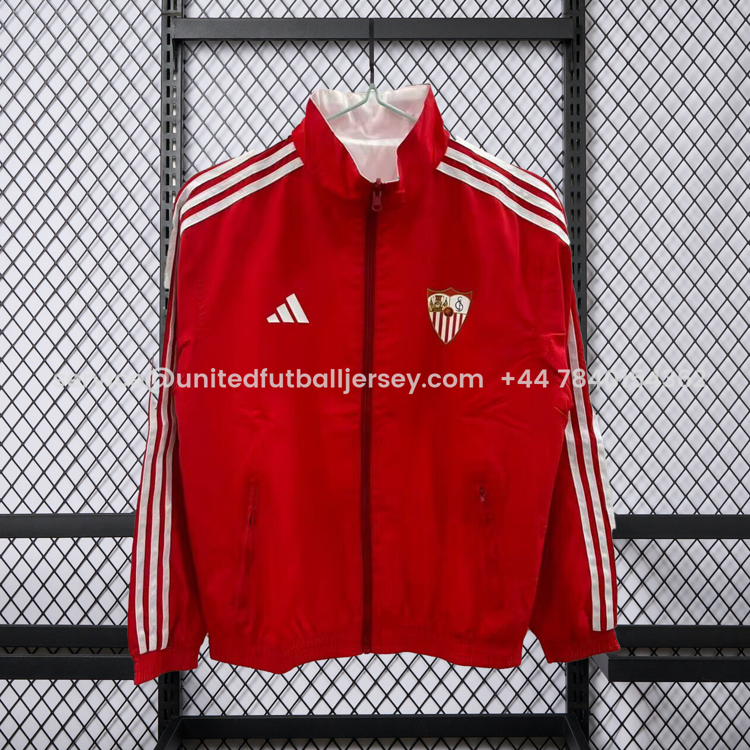 foot-Sevilla 25-26 Double Sided Reversible Windbreaker - Red & White