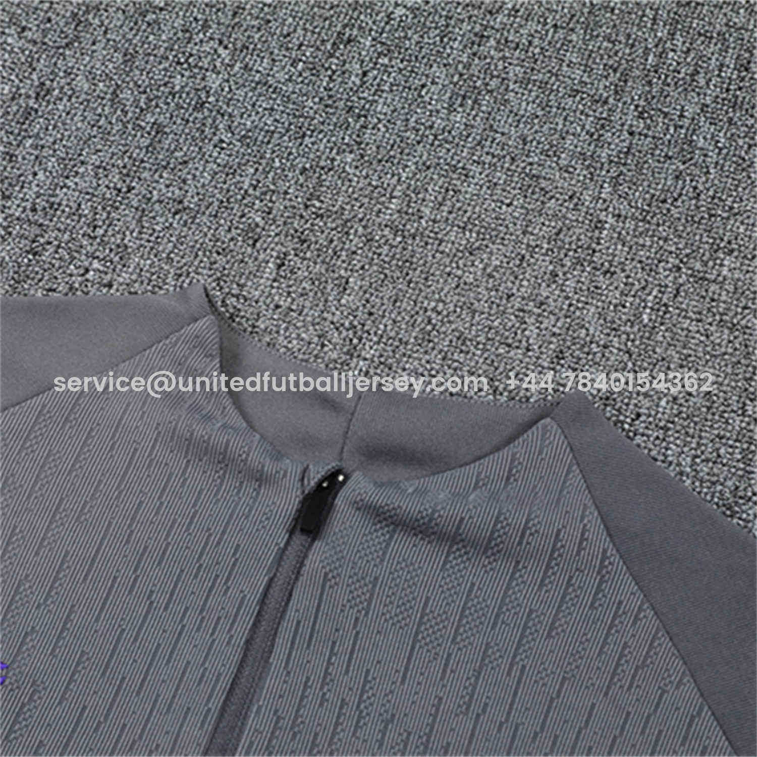 foot-Barcelona 25-26 Long Sleeve Training Set - Grey Top & Black Pants