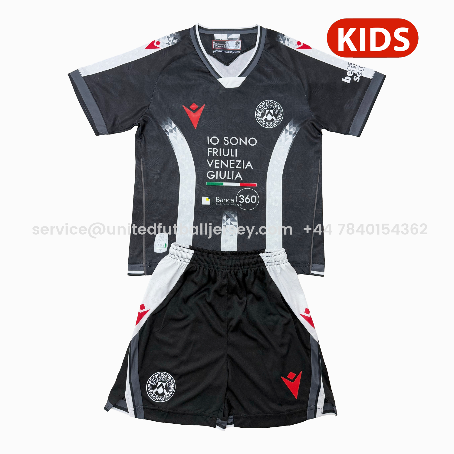foot-Udinese 25-26 Home Kids Kit