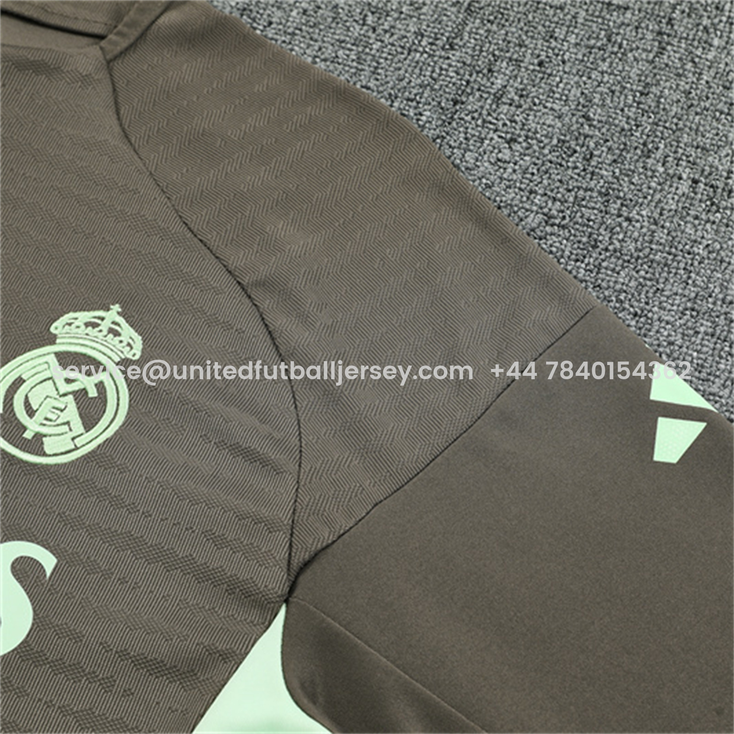 foot-Real Madrid 25-26 Long Sleeve Training Set - Player Version - Khaki Top and Khaki Pants