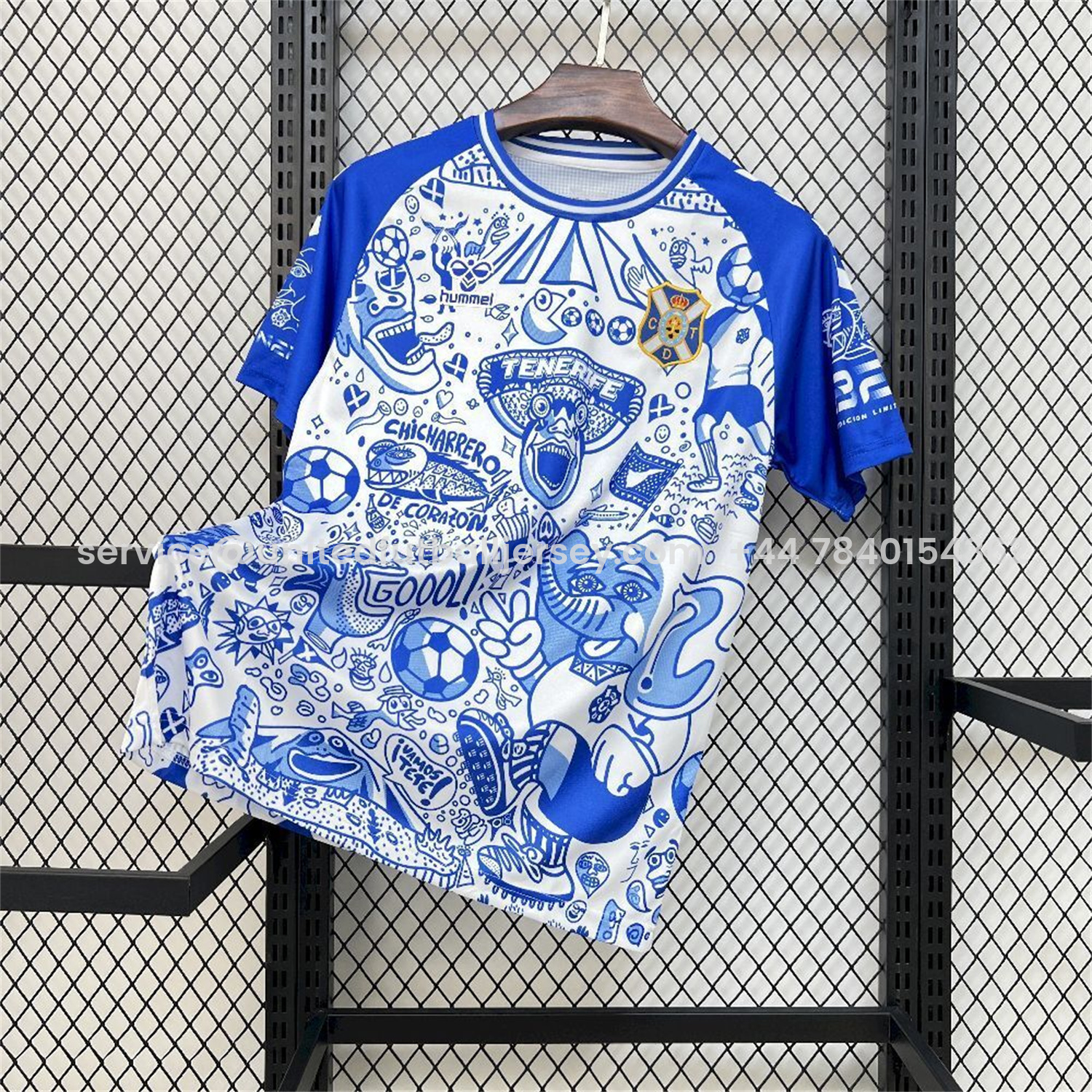 foot-Tenerife 25-26 Blue Graffiti Special Edition Jersey - Fans Version