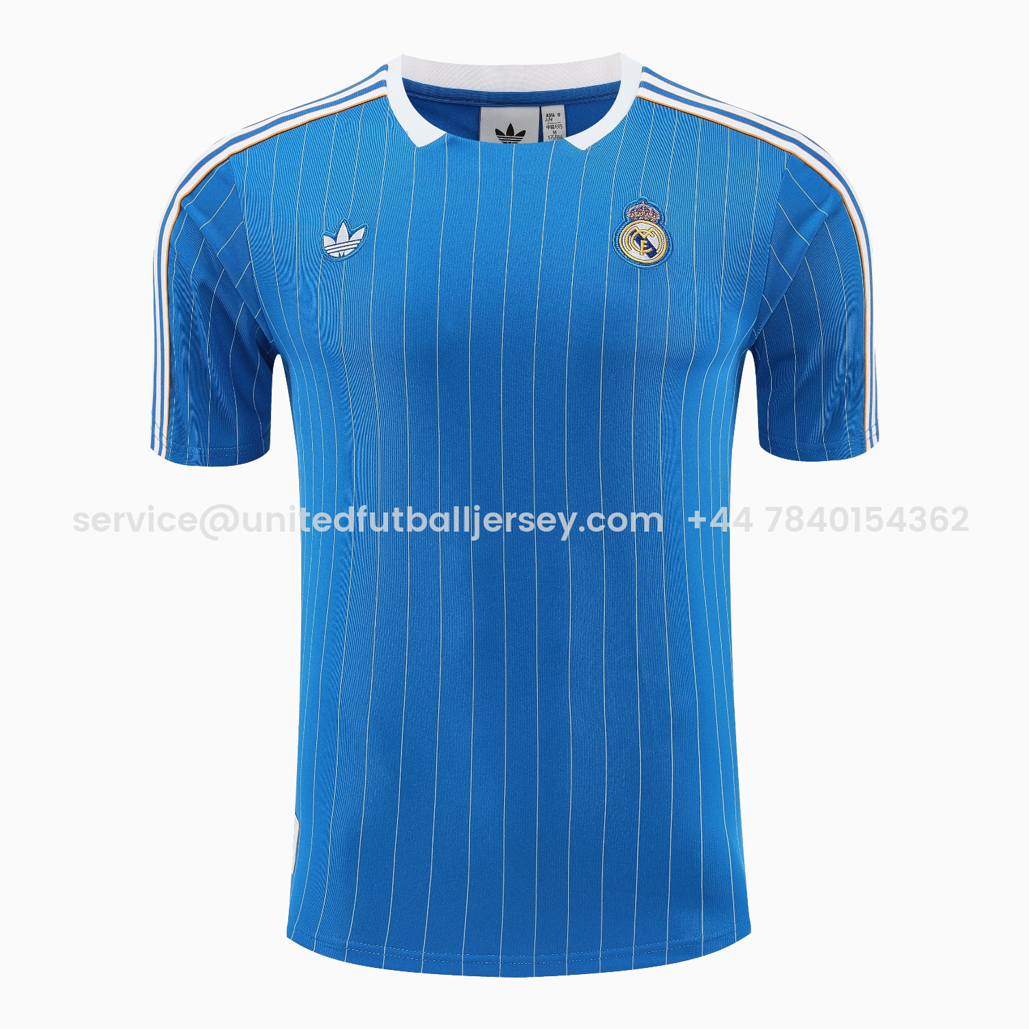 foot-Real Madrid 25-26 Short-Sleeve Training Set - Blue Vest & Blue Shorts