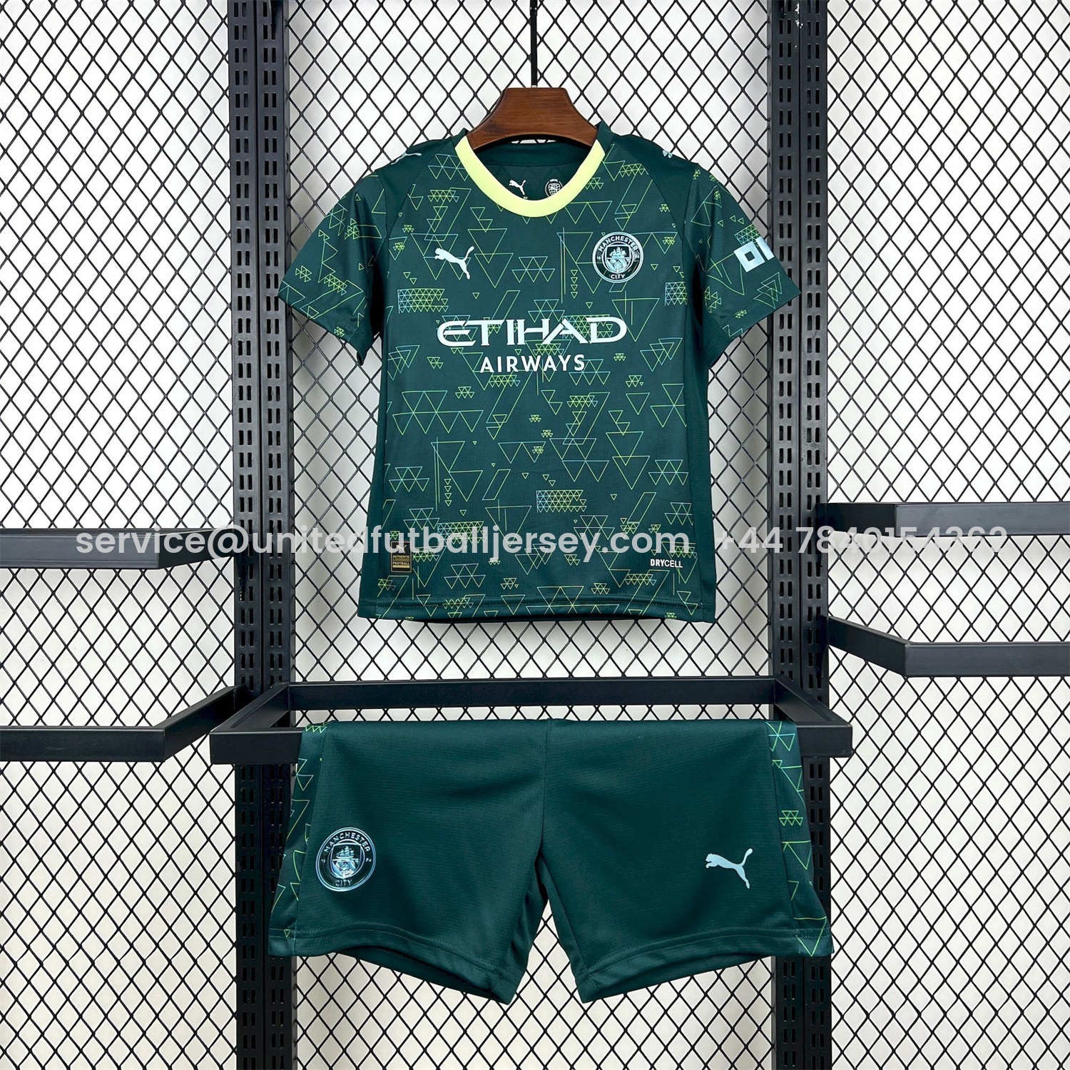 foot-Manchester City 25-26 Fourth Green Kids Kit