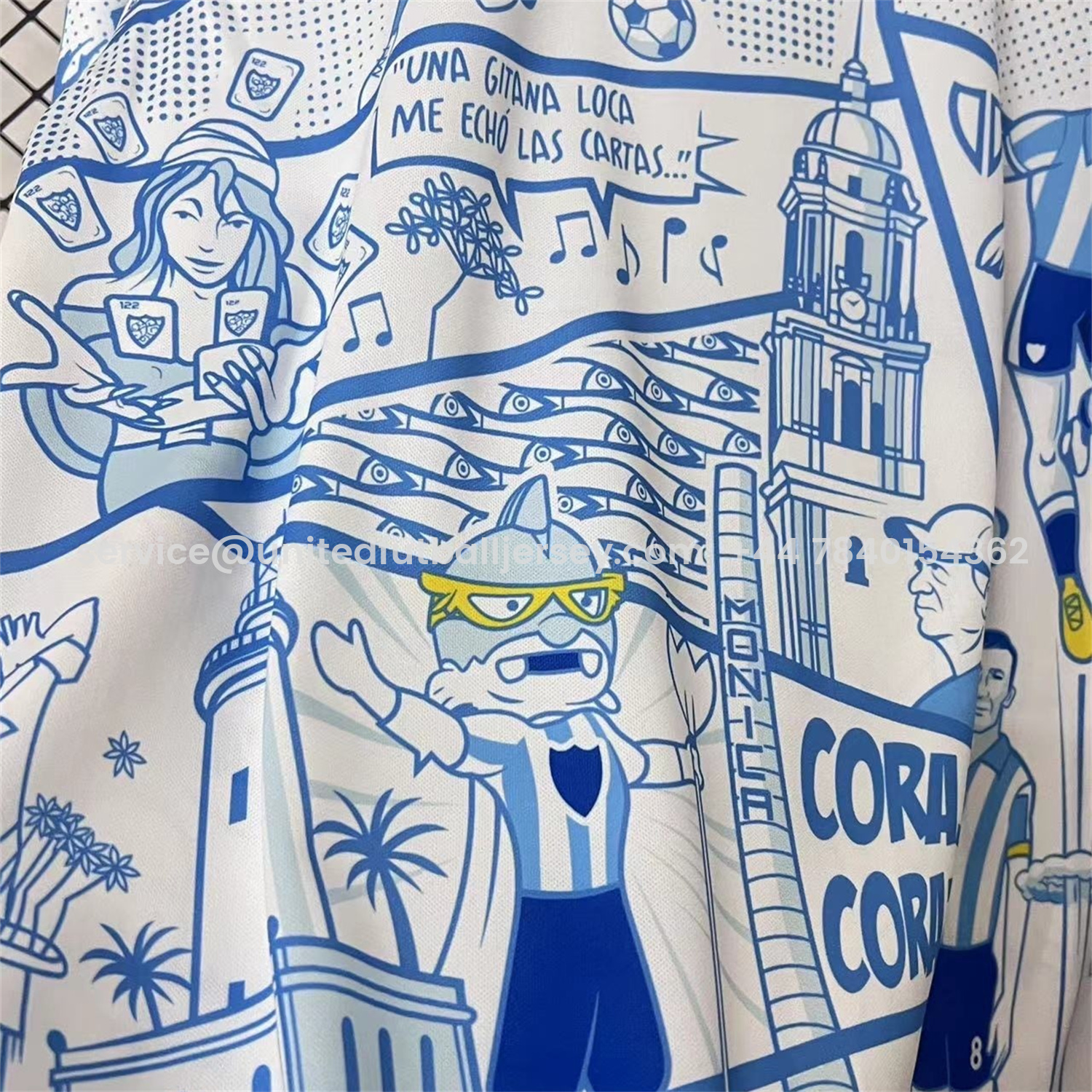 foot-Malaga 25-26 Blue Graffiti Special Edition Jersey - Fans Version