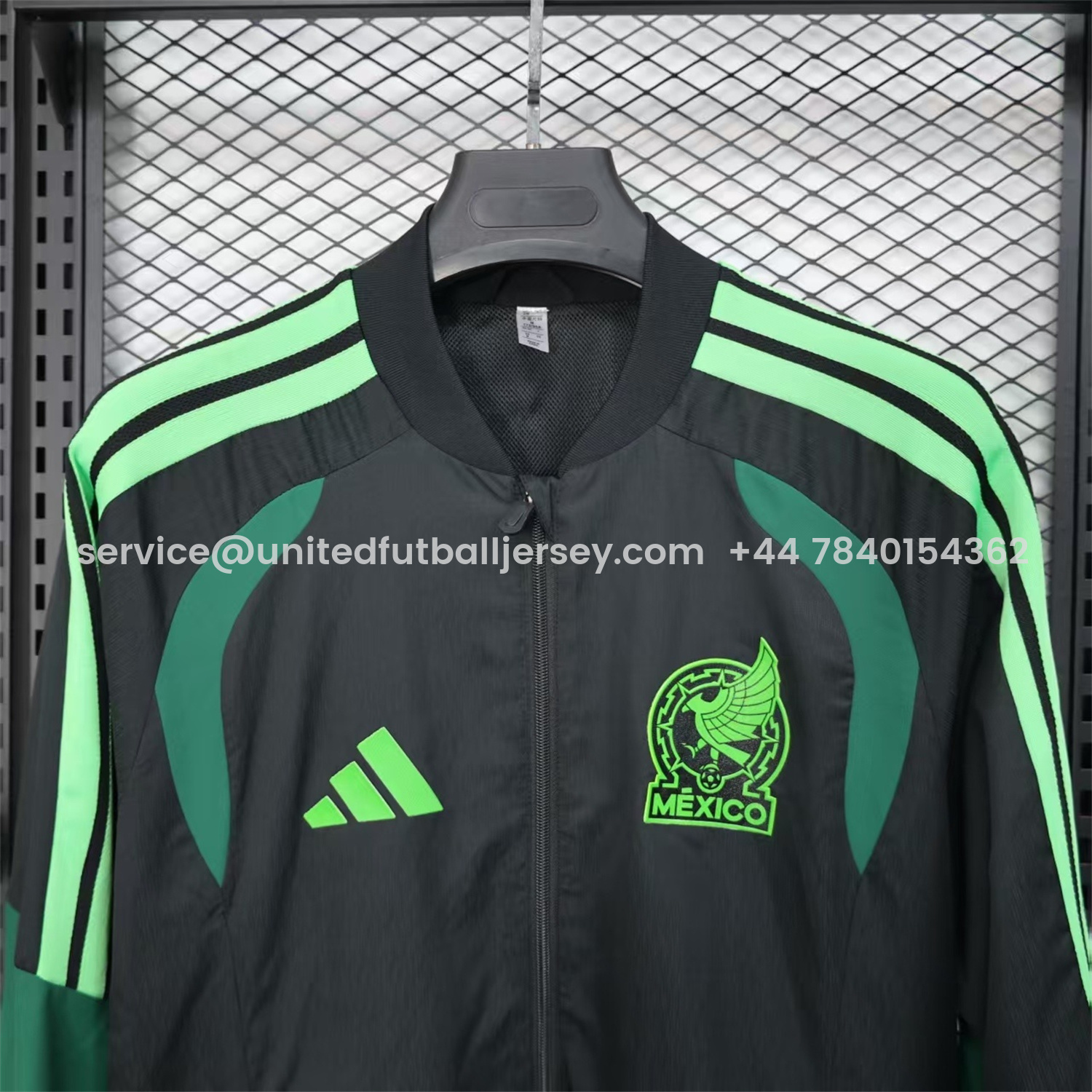 foot-Mexico 25-26 Green And Black Windbreaker Jacket