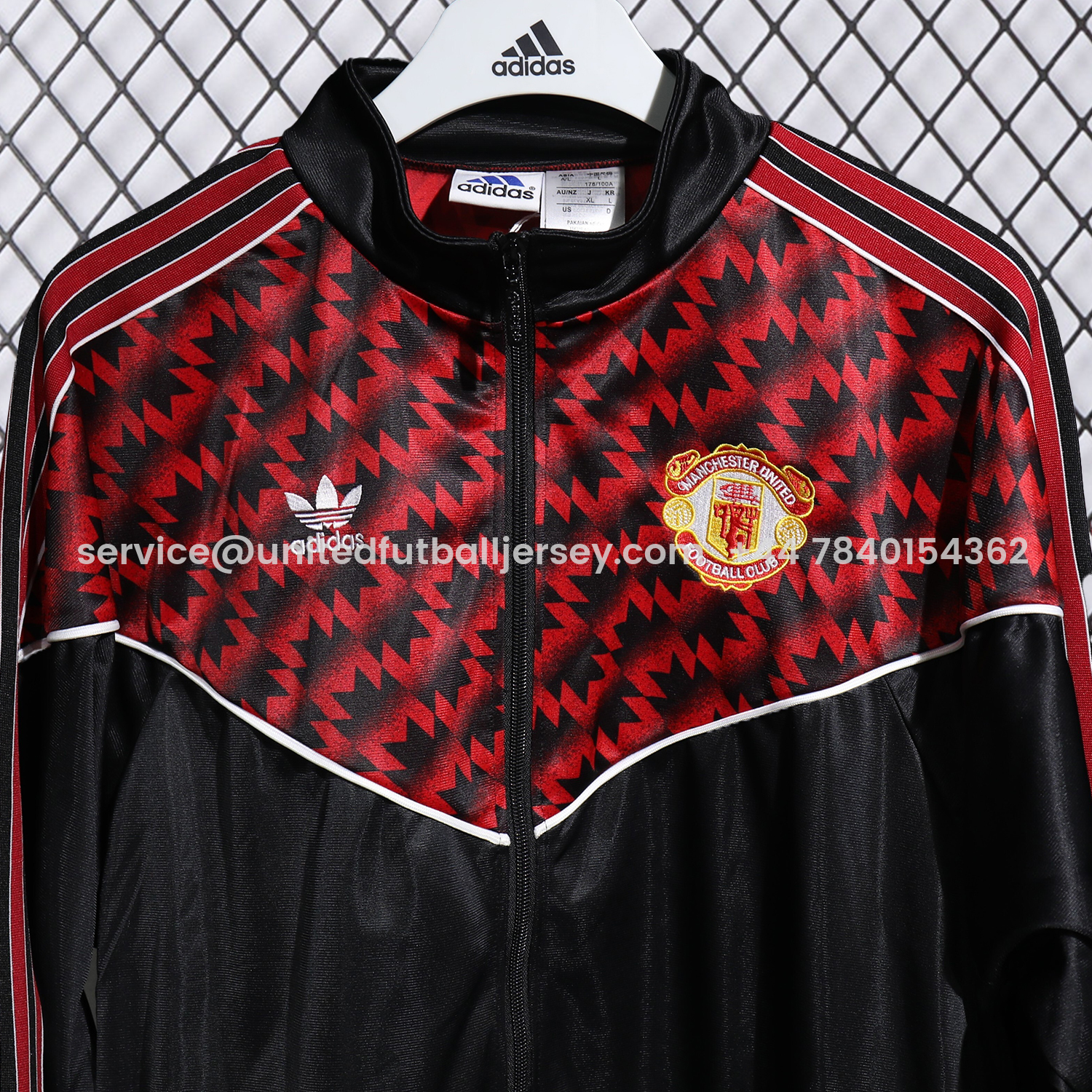 foot-Manchester United 25-26 Training Set - Red Black Top and Black Pants