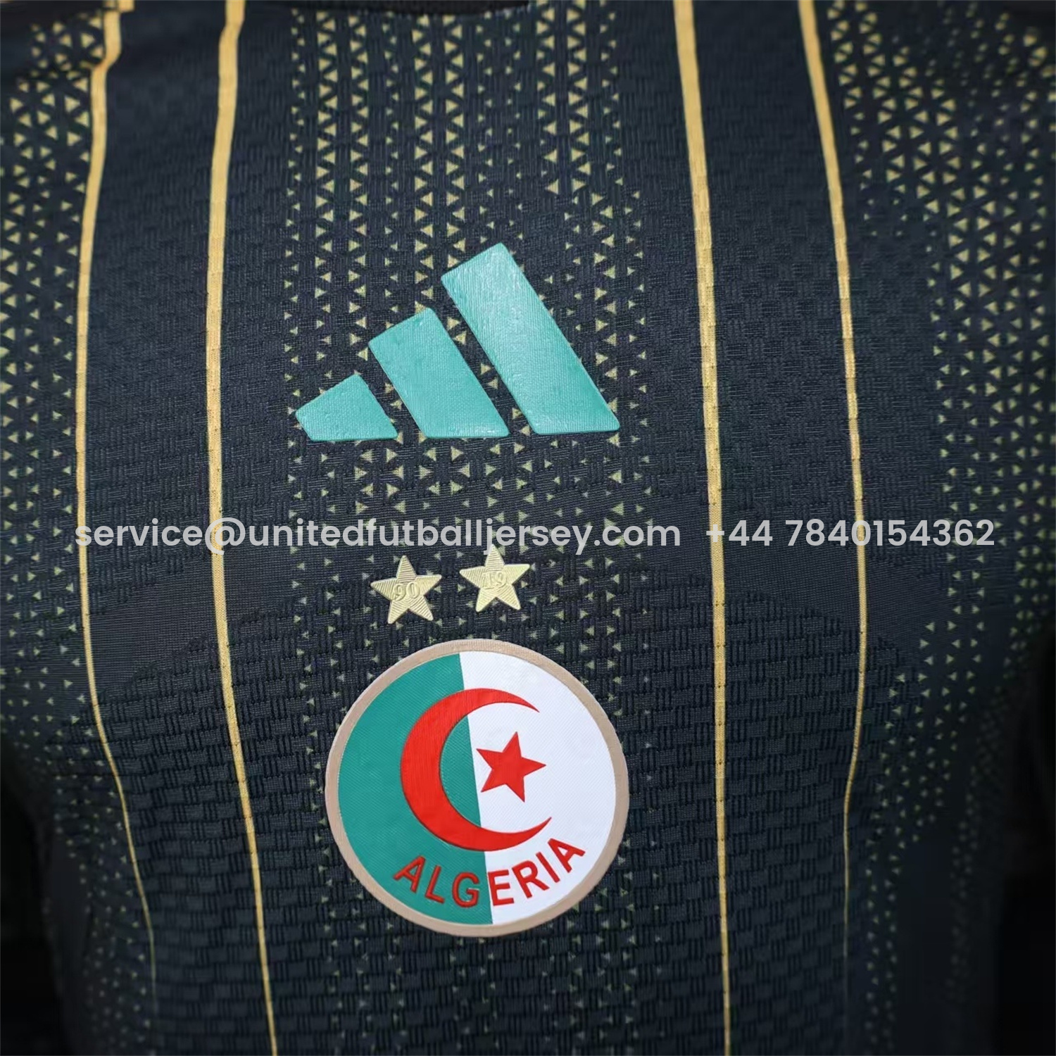 foot-Algeria 2026 Black And Gold Special Jersey - Player Version
