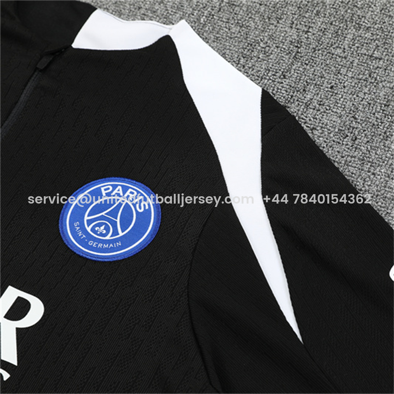 foot-Paris Saint-Germain PSG 25-26 Long Sleeve Training Set - Player Version - Black Top and Black Pants