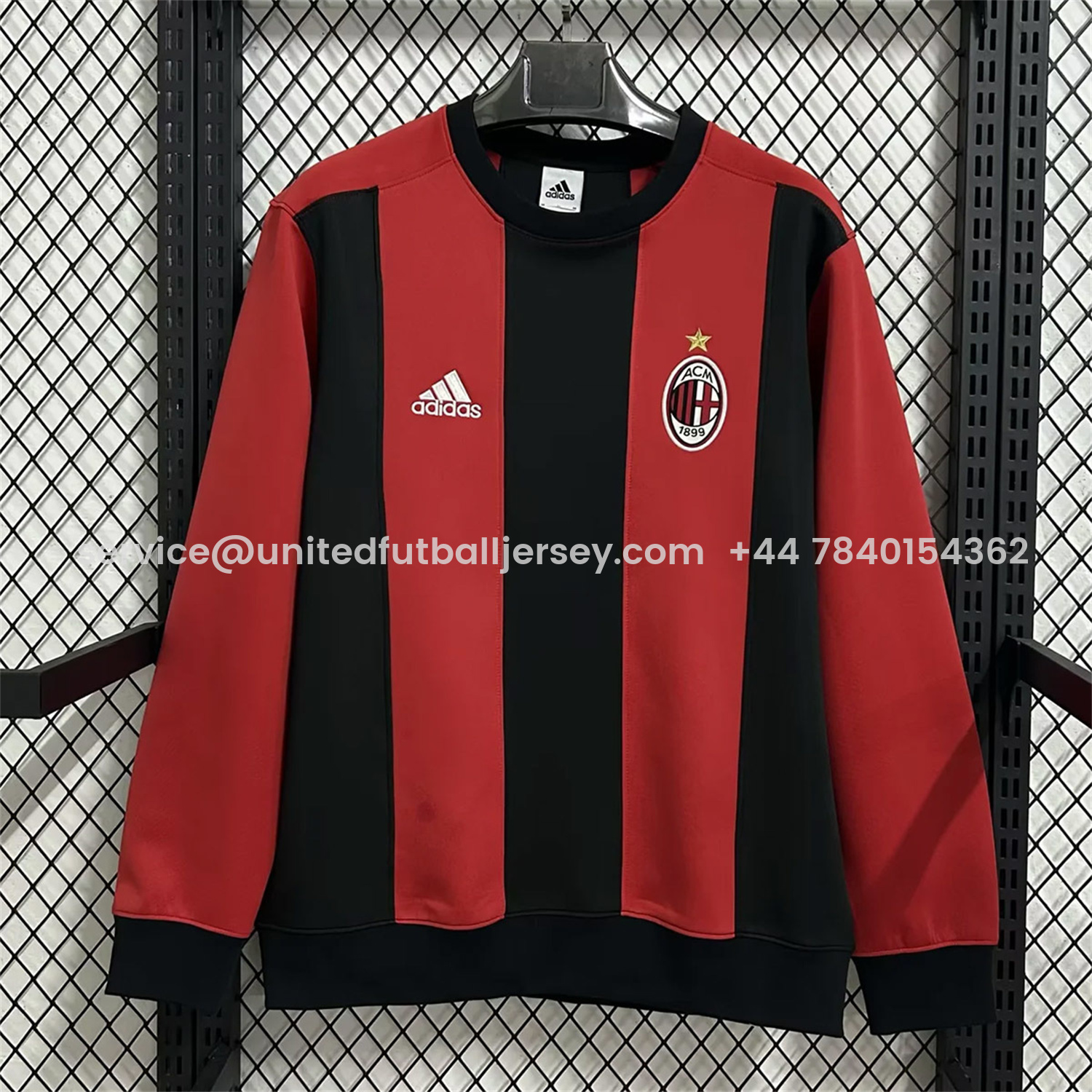 foot-AC Milan Red Black Stripes Unisex Pullover Hoodieullover Hoodie