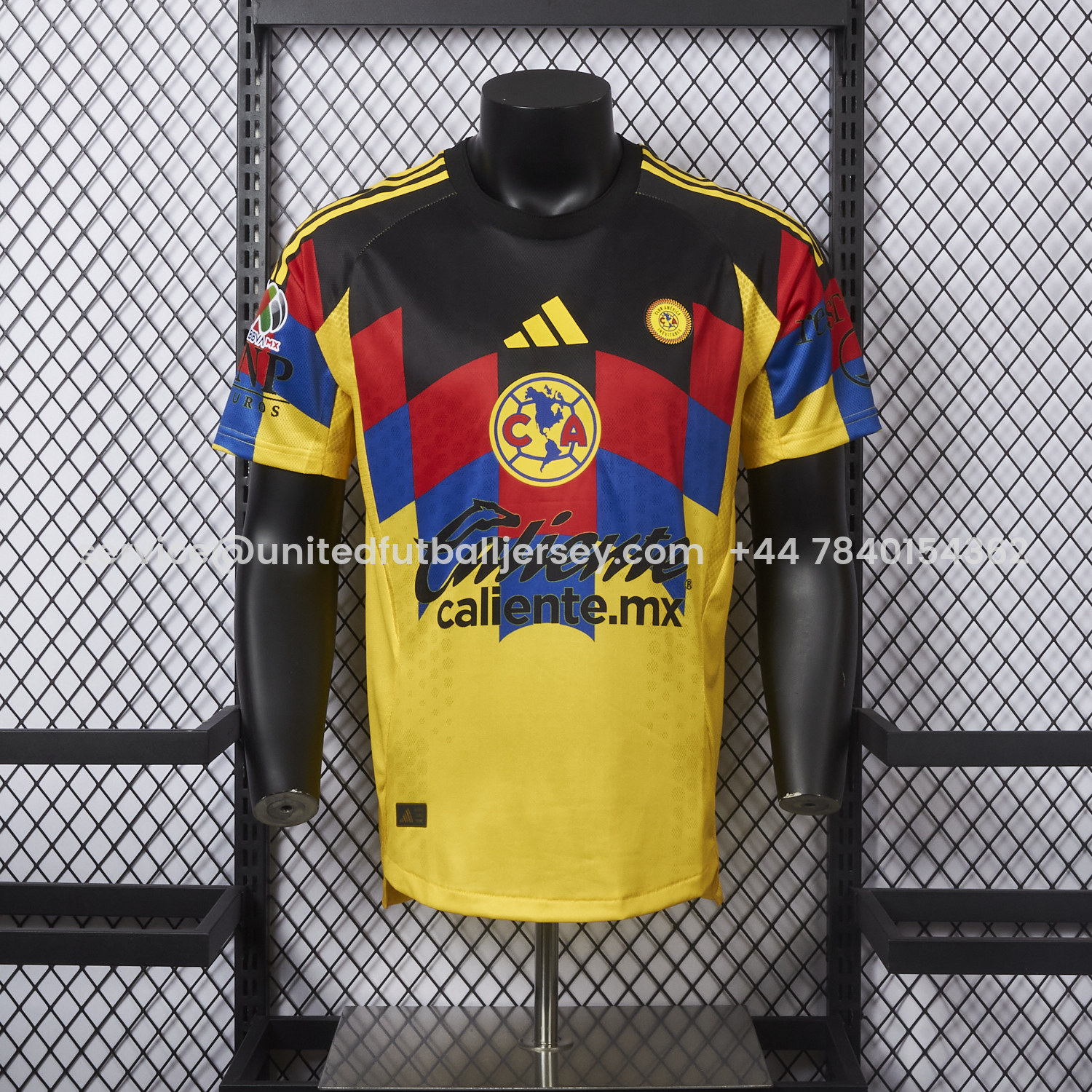 foot-【Three-color Font】Club América 25-26 Home Yellow Jersey - Player Version