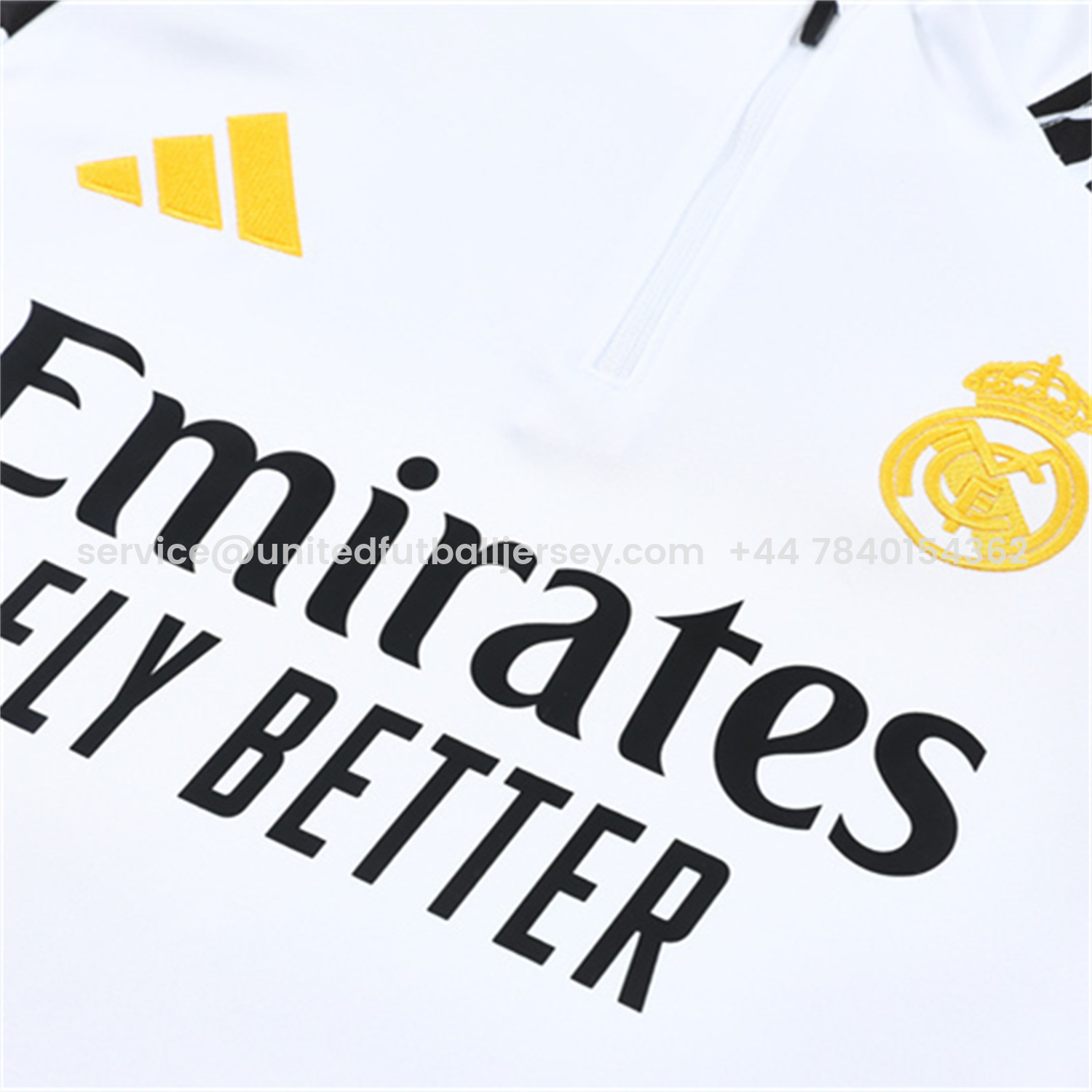 foot-Real Madrid 25-26 Long Sleeve Training Set - White Top & Black Pants
