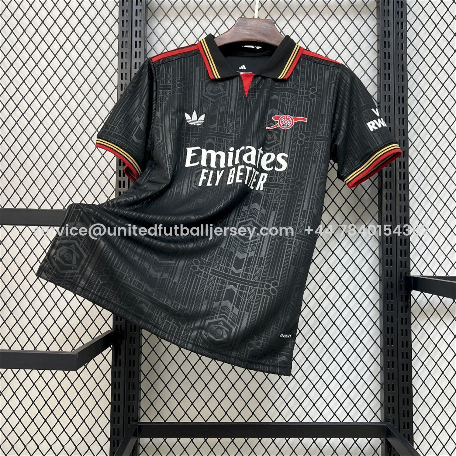 foot-Arsenal 25-26 Black POLO Throwback Trefoil Jersey - Fans Version