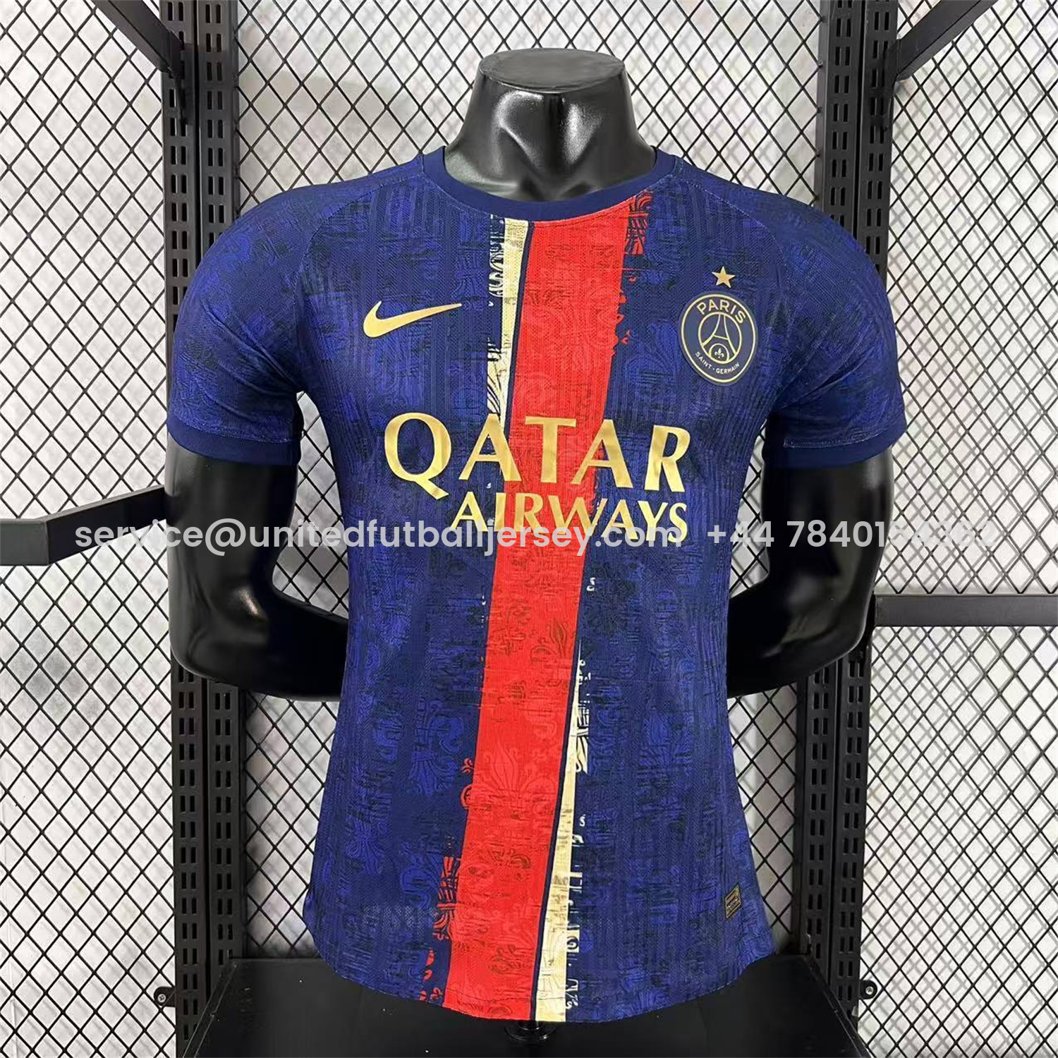 foot-Paris Saint-Germain PSG 25-26 Red Slash Blue Special Jersey - Player Version