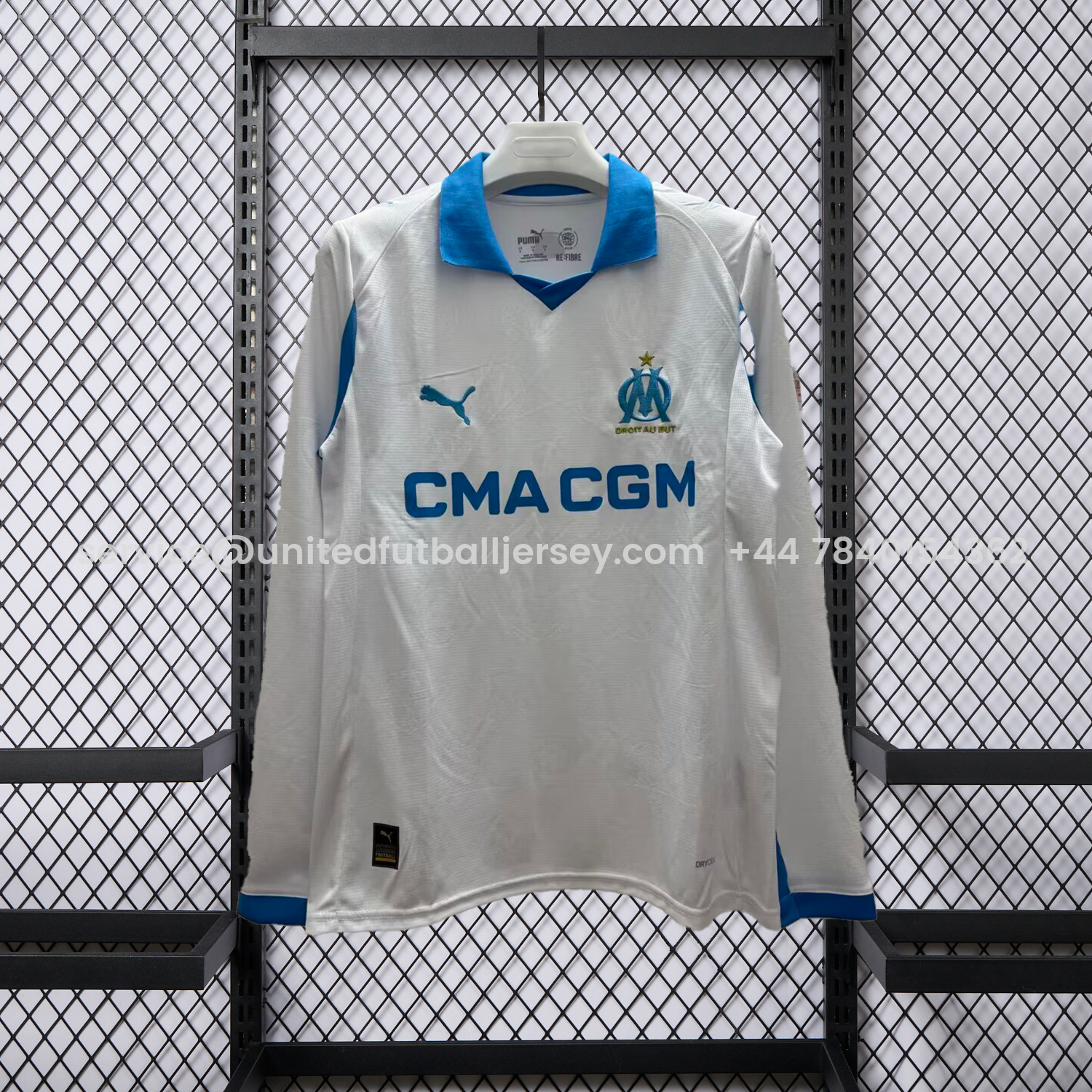 foot-Marseille 25-26 Home Long Sleeves Jersey - Fans Version