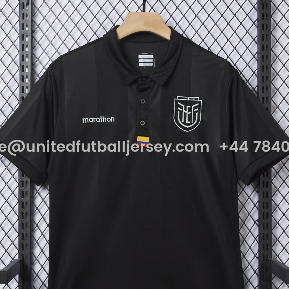 foot-Ecuador 2025 Centenary Black Special Jersey - Fans Version