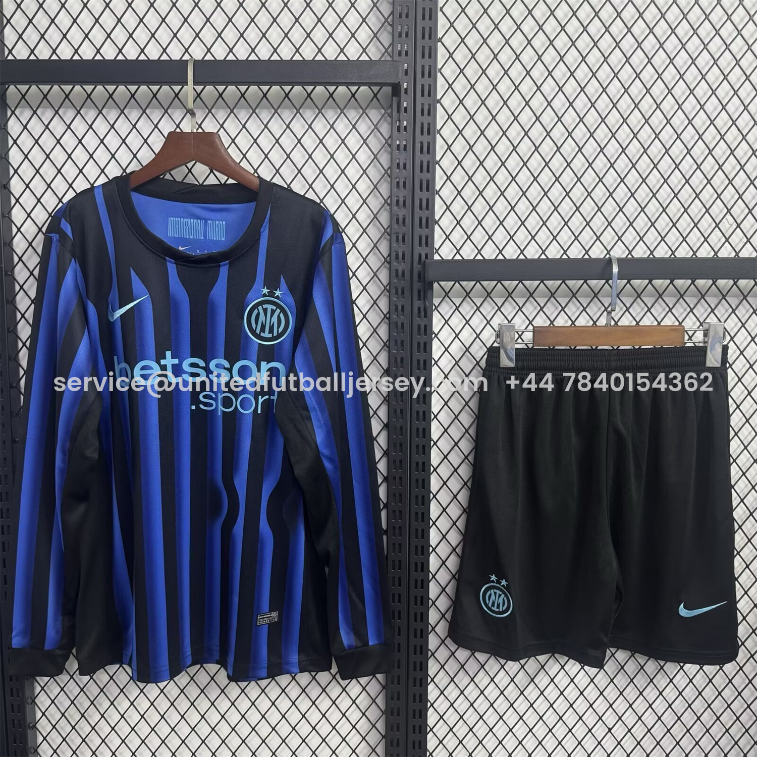 foot-Inter Milan 25-26 Home Long Sleeves Kids Kit