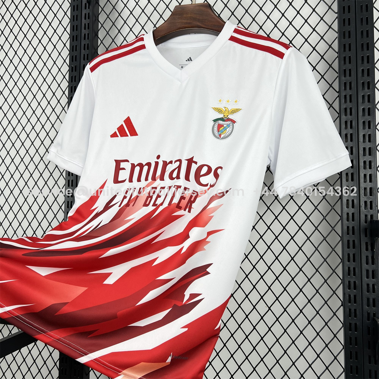 foot-Benfica 25-26 Red And White Jersey - Fans Version